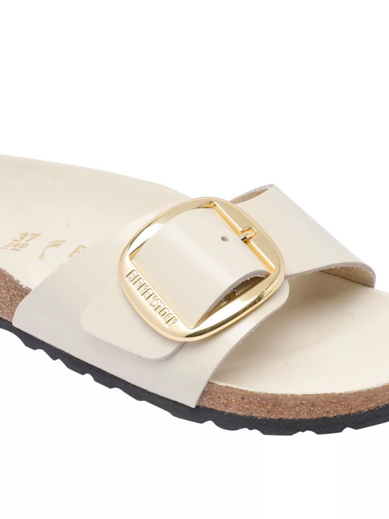Birkenstock Leather Open Toe Sandals With Big Buckle