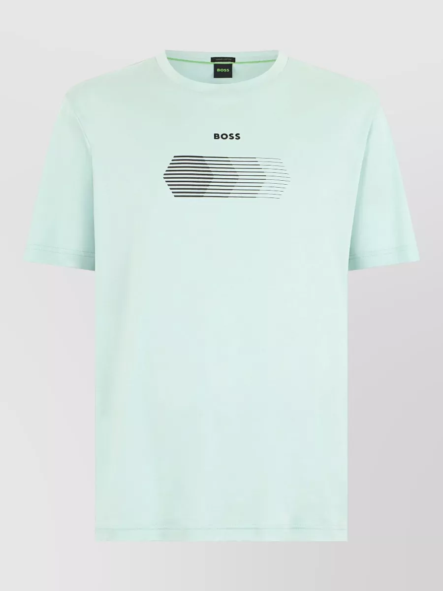 Boss cotton regular-fit short-sleeve graphic-print t-shirt