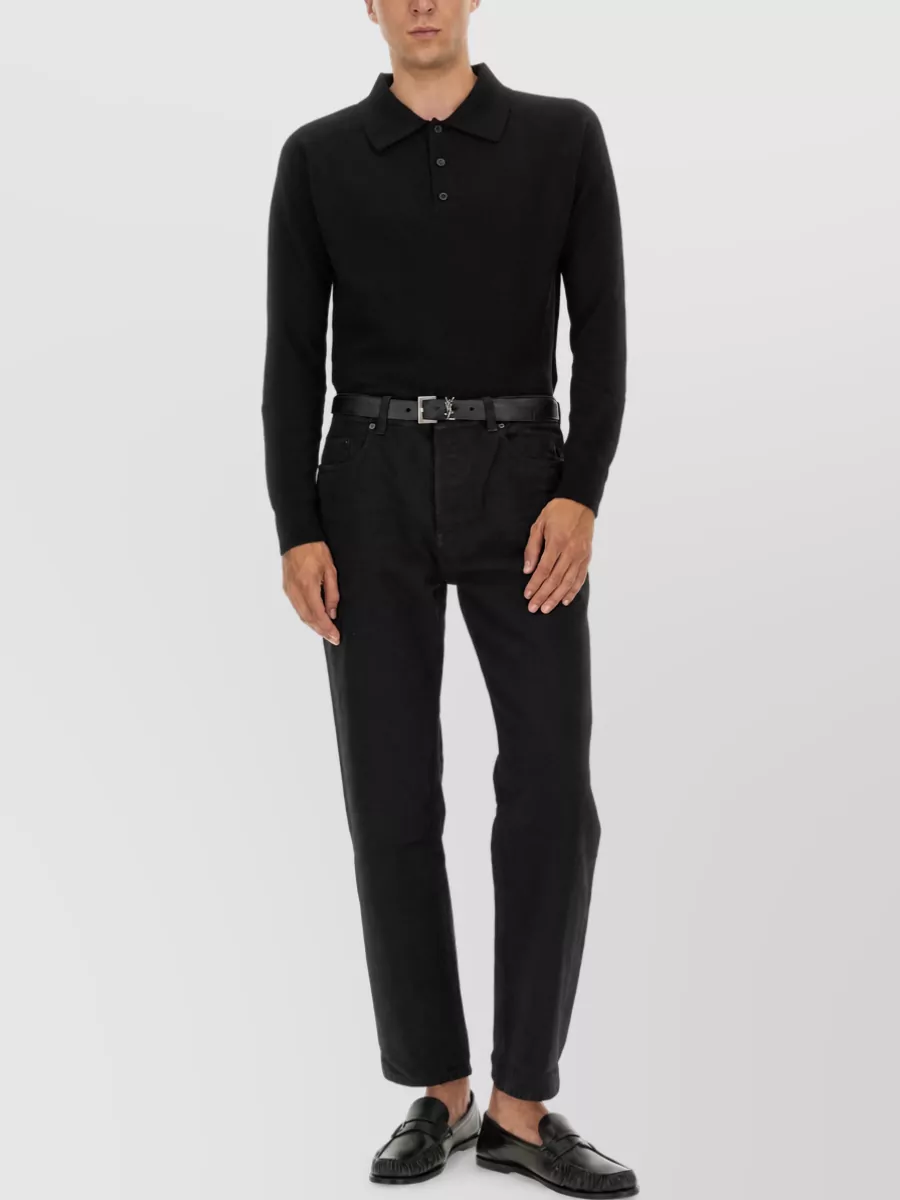Saint Laurent Wool Polo Shirt