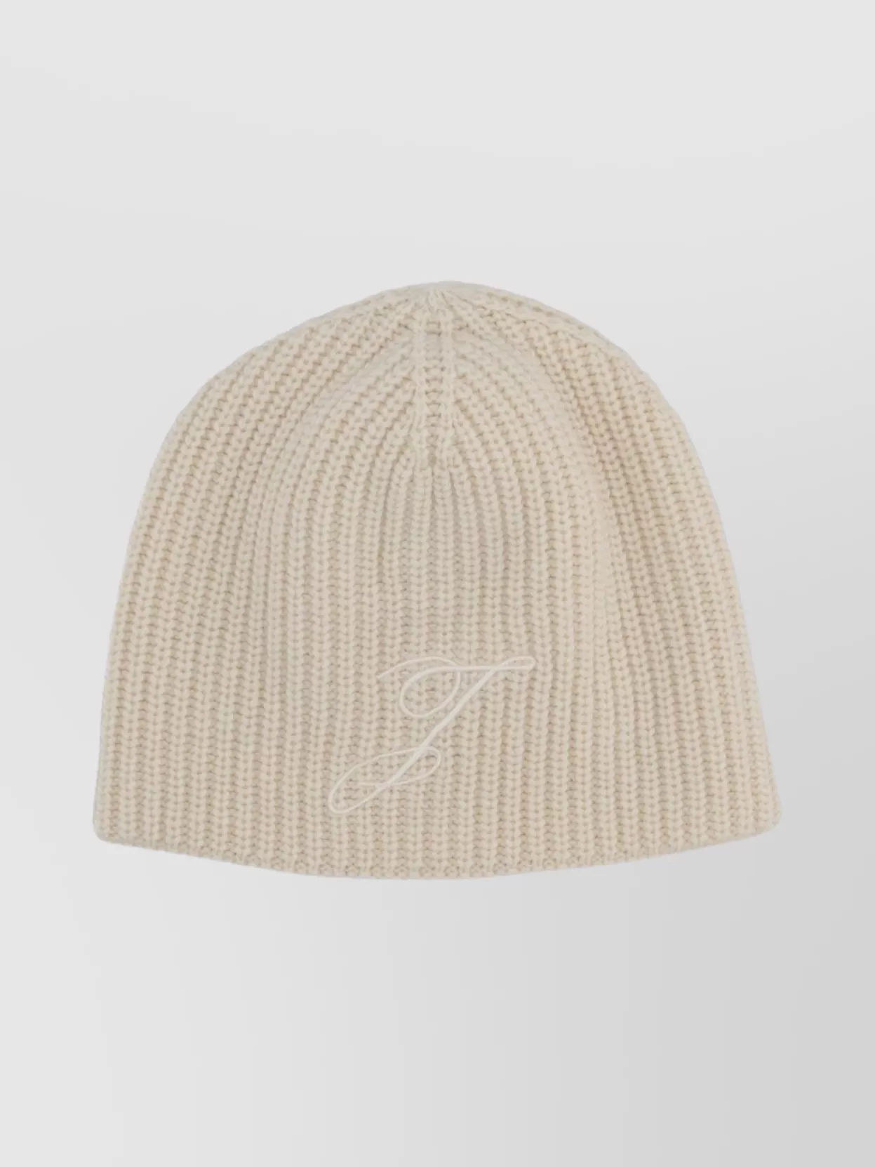 Jacquemus Soft Knit Ribbed Stretch Fit Hat In Gray