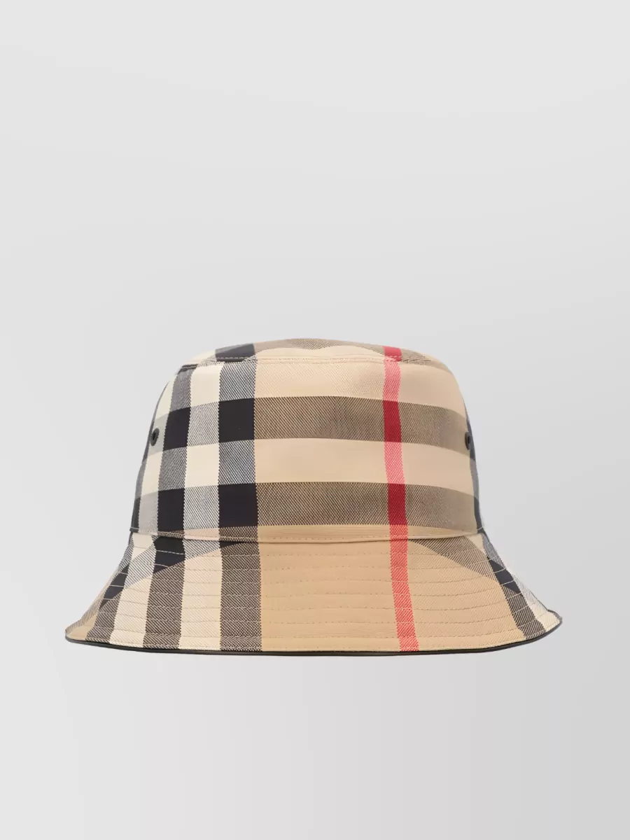 Shop Burberry Vintage Check Bucket Hat In Cream
