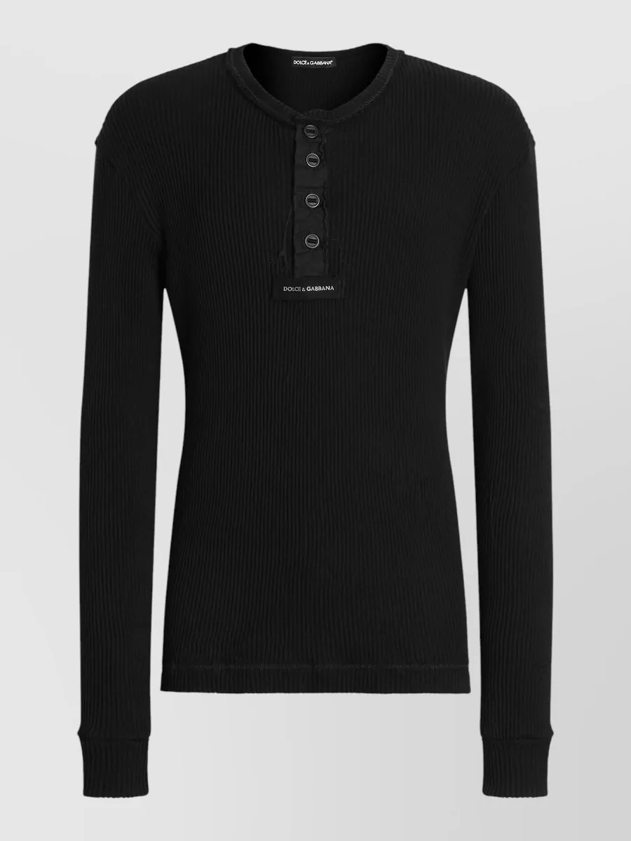 Dolce&Gabbana ribbed slim-fit cotton jumper