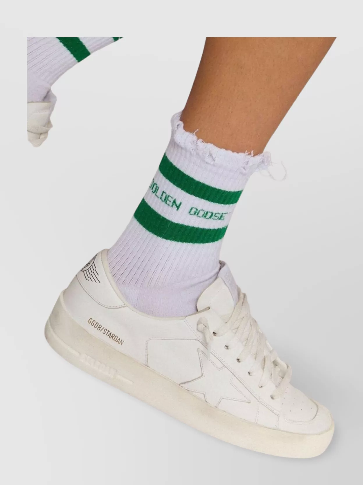 Golden Goose Cotton Blend Socks With Logo And Stripes