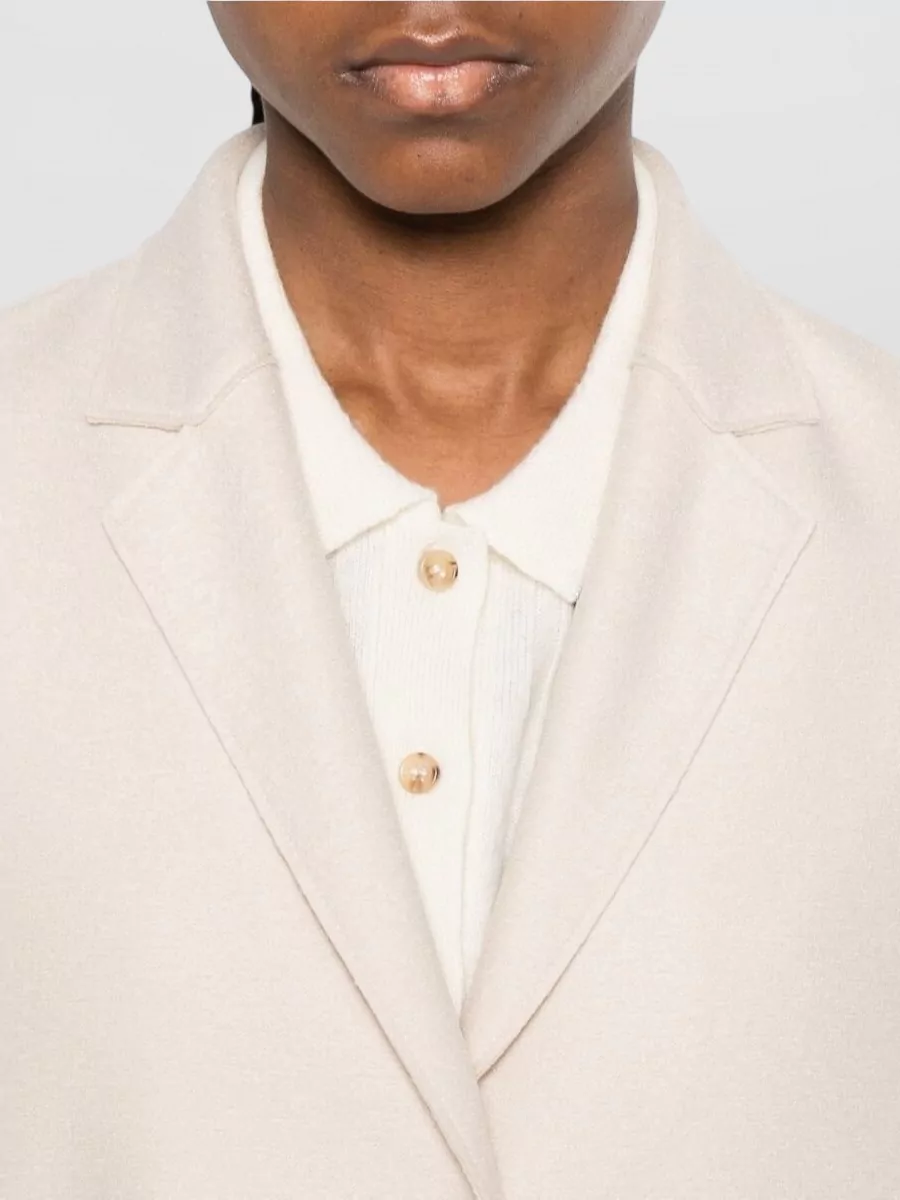 Harris Wharf London Wool Coat Single Breasted Straight Cut