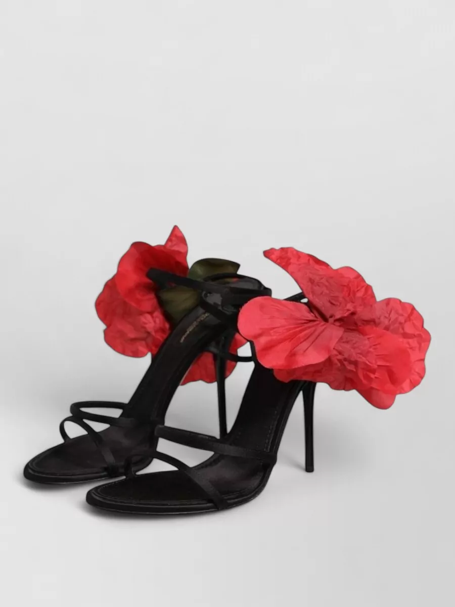 Dolce&Gabbana silk leather strappy pumps