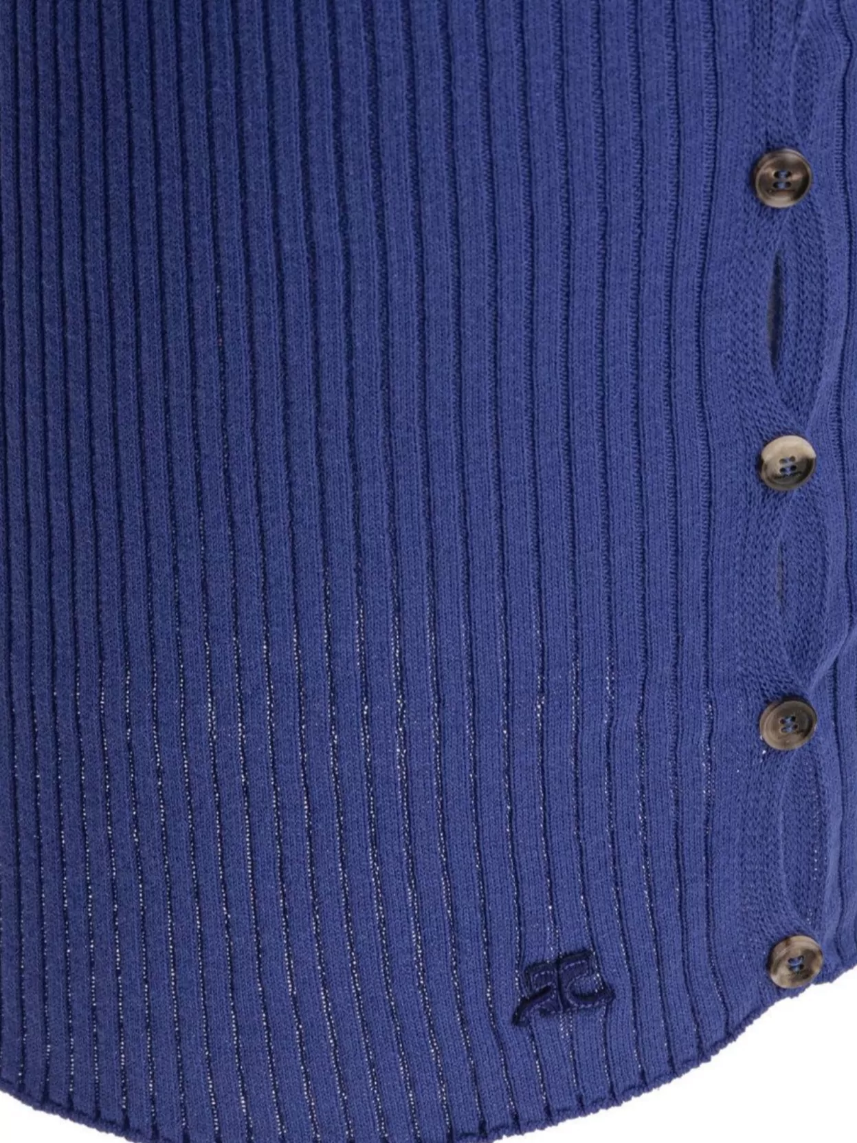 Courrèges Skirts Featuring Button Detailing And Ribbed Texture