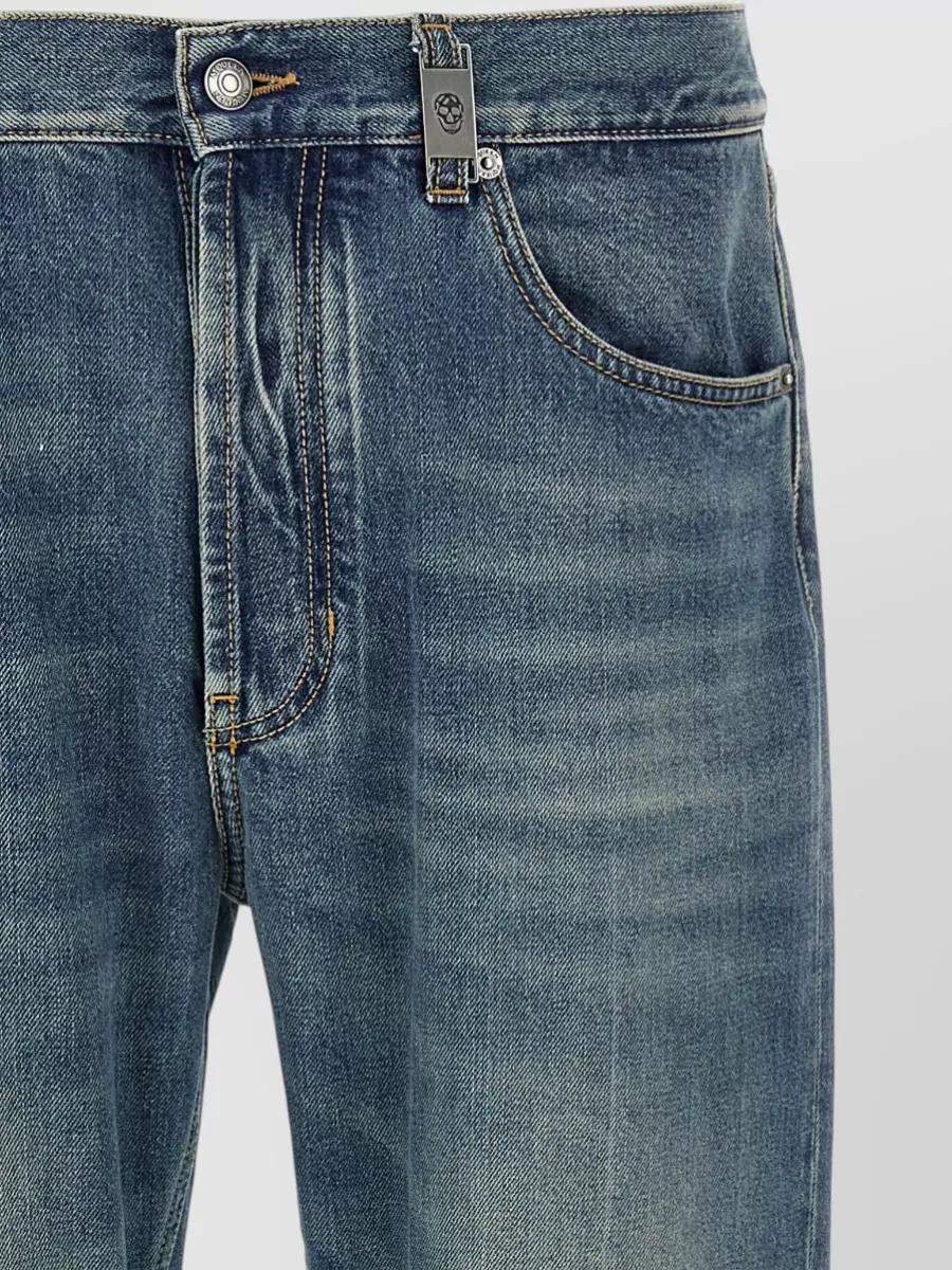 Mc Queen Denim Straight-Leg Jeans