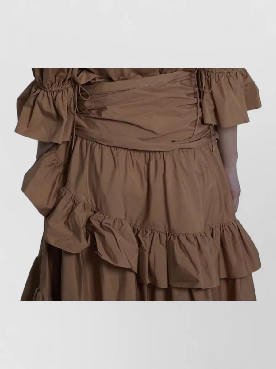 Chloé Cotton Asymmetric Tiered Maxi Skirt