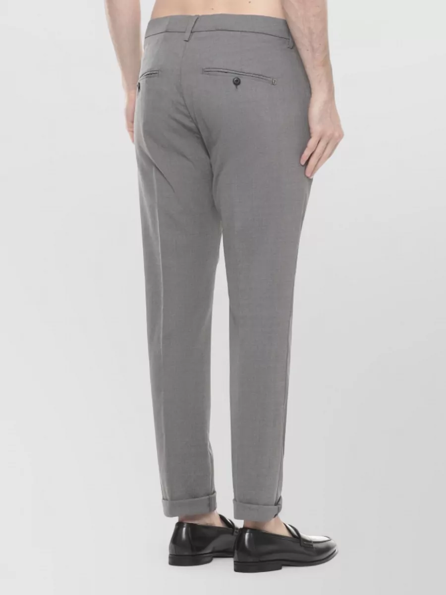 Dondup Wool Straight-Leg Trousers