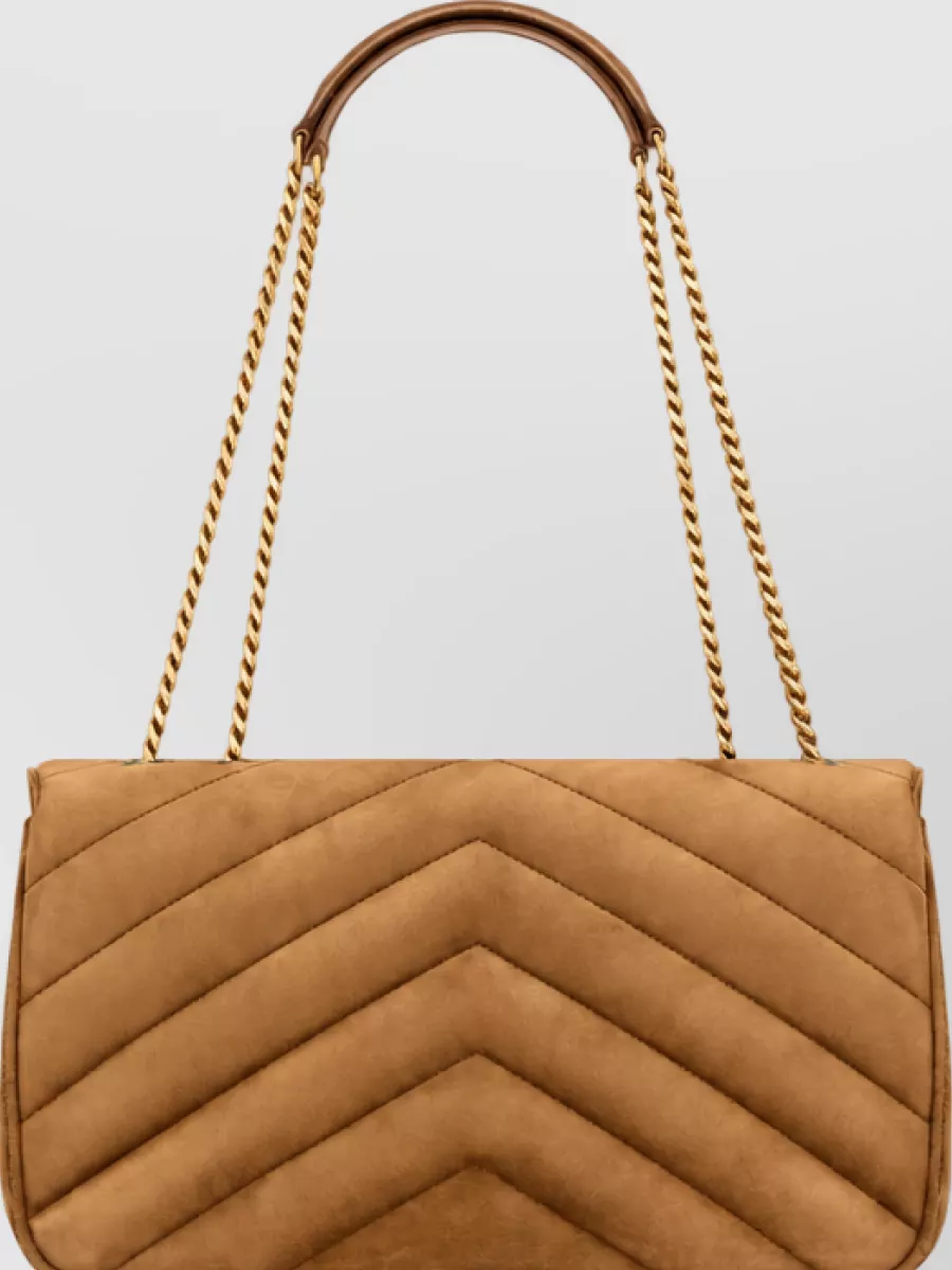 Saint Laurent Loulou Medium Suede Leather Clutch Bag