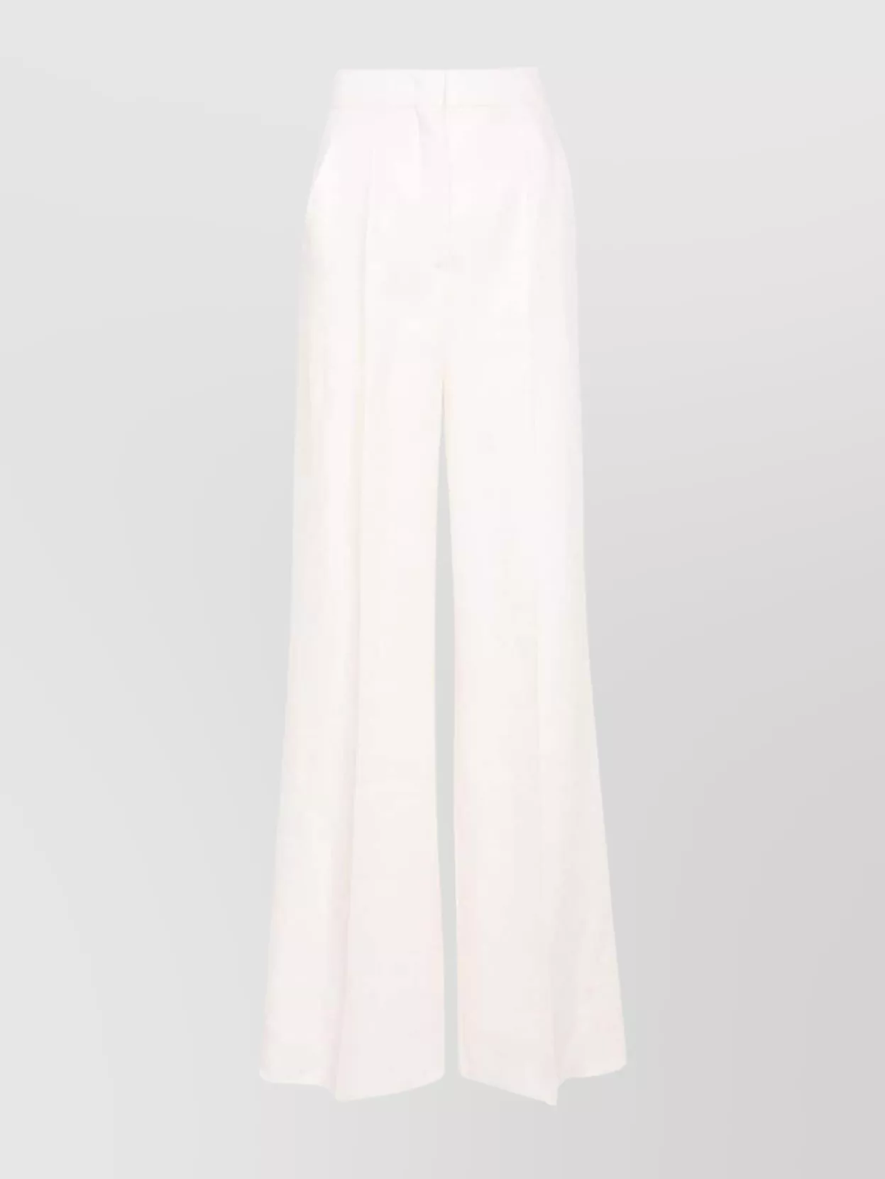 Max Mara Linen High-Waisted Trousers Wide Leg