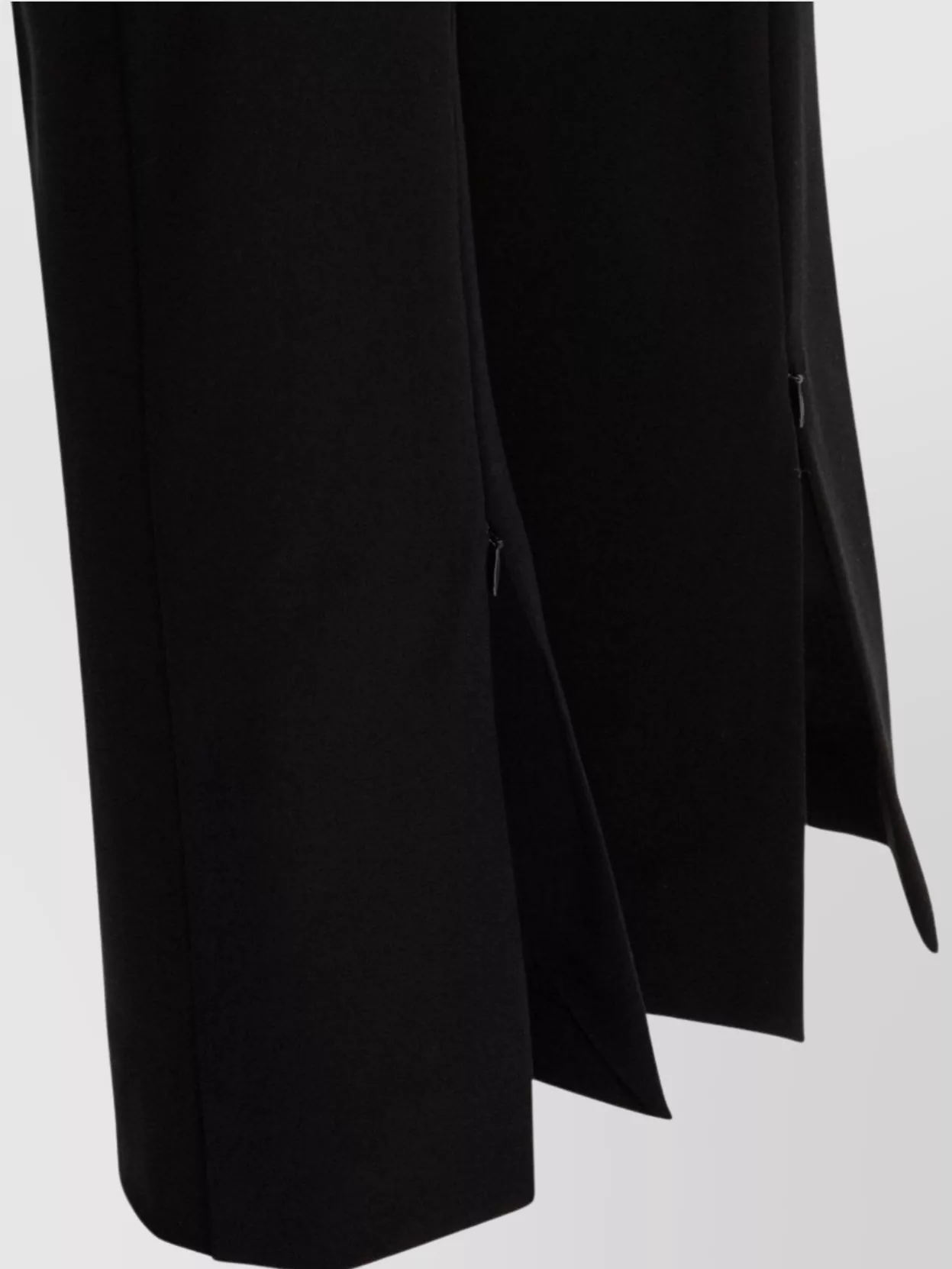 Shop Sportmax Flared Leather Waistband Trousers Front Seam