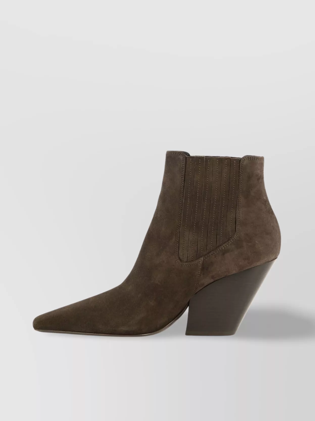 Casadei "Vulcano" Suede Ankle Boots With Cone Heel