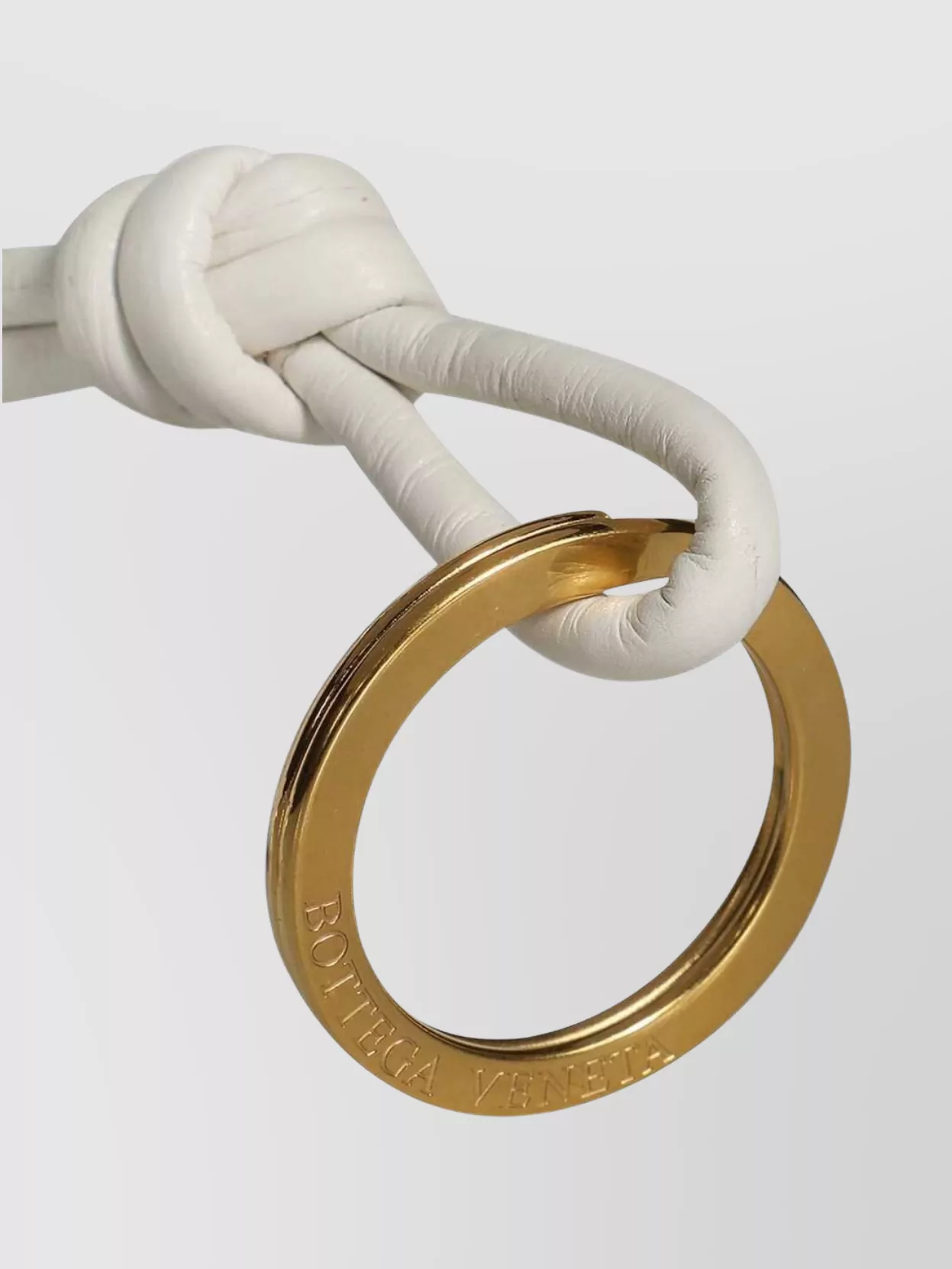 Bottega Veneta Leather Keyring With Woven Intrecciato Motif