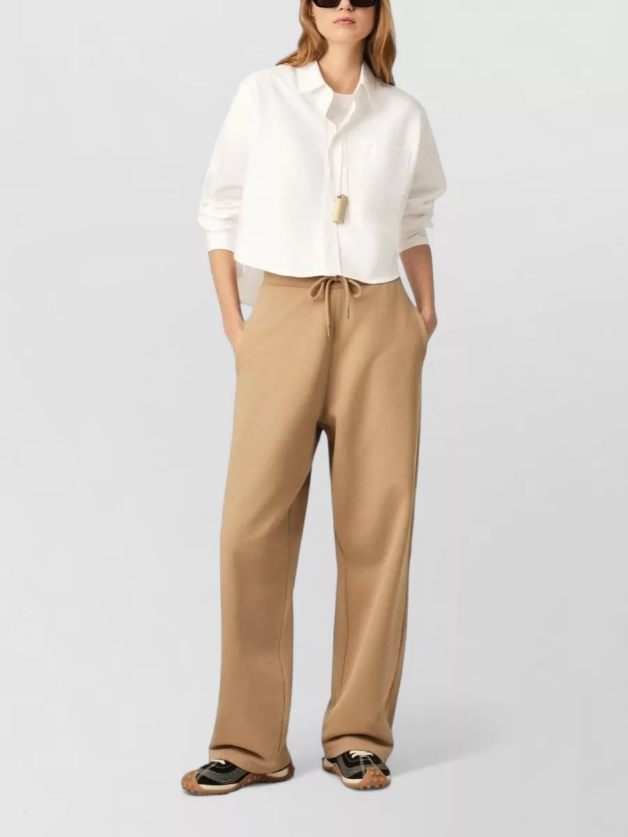 Ami Paris Cotton Cropped Shirt