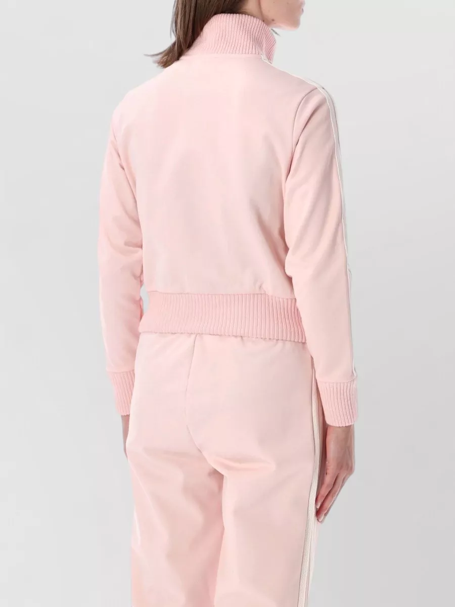 Adidas Originals Slim-Fit Ribbed High-Neck Track Jacket