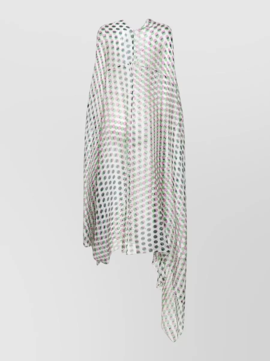 Dries Van Noten Silk printed rhinestone appliqué midi dress