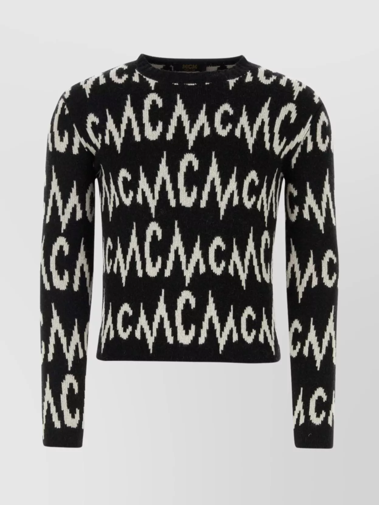 Shop Mcm Ribbed Cropped Cashmere Blend Sweater In Black
