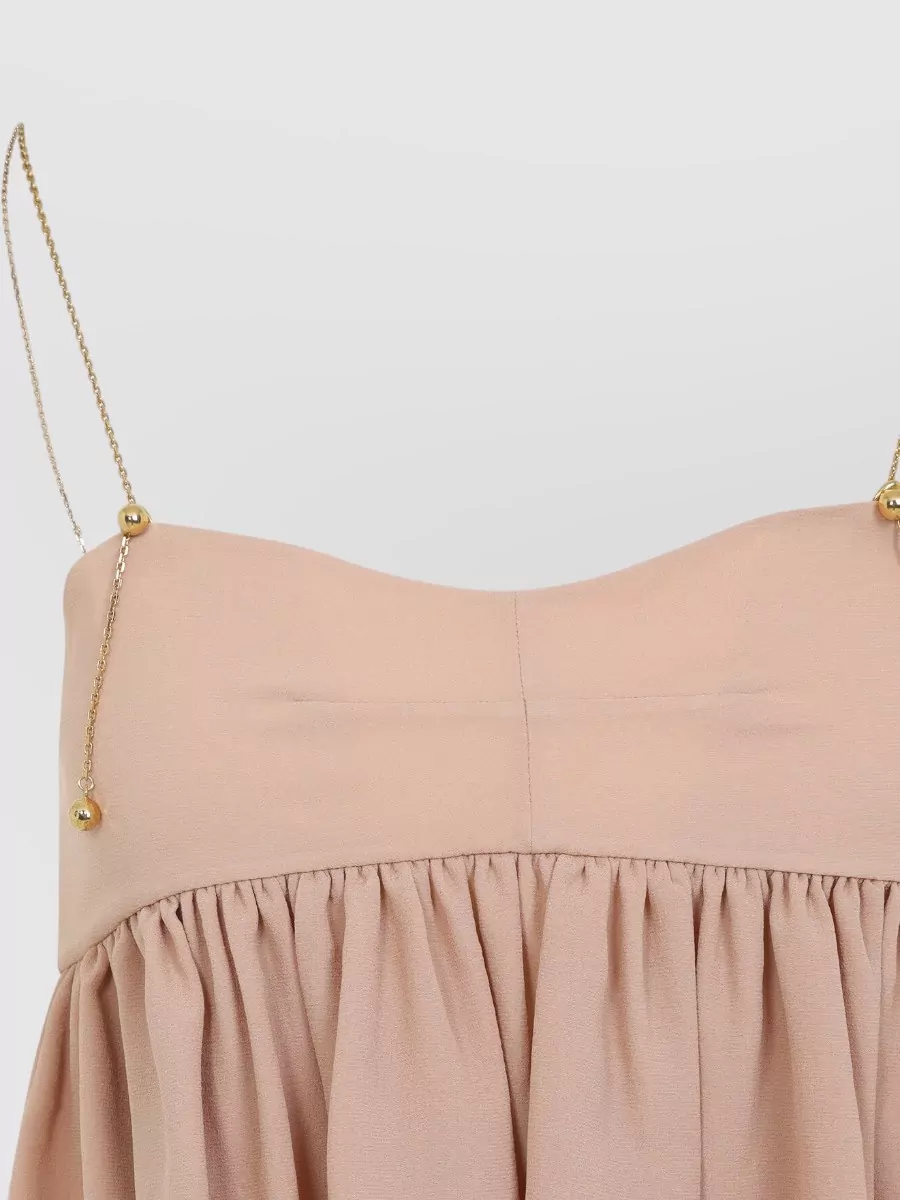 Chloé Layered Top With Gold Chain Straps