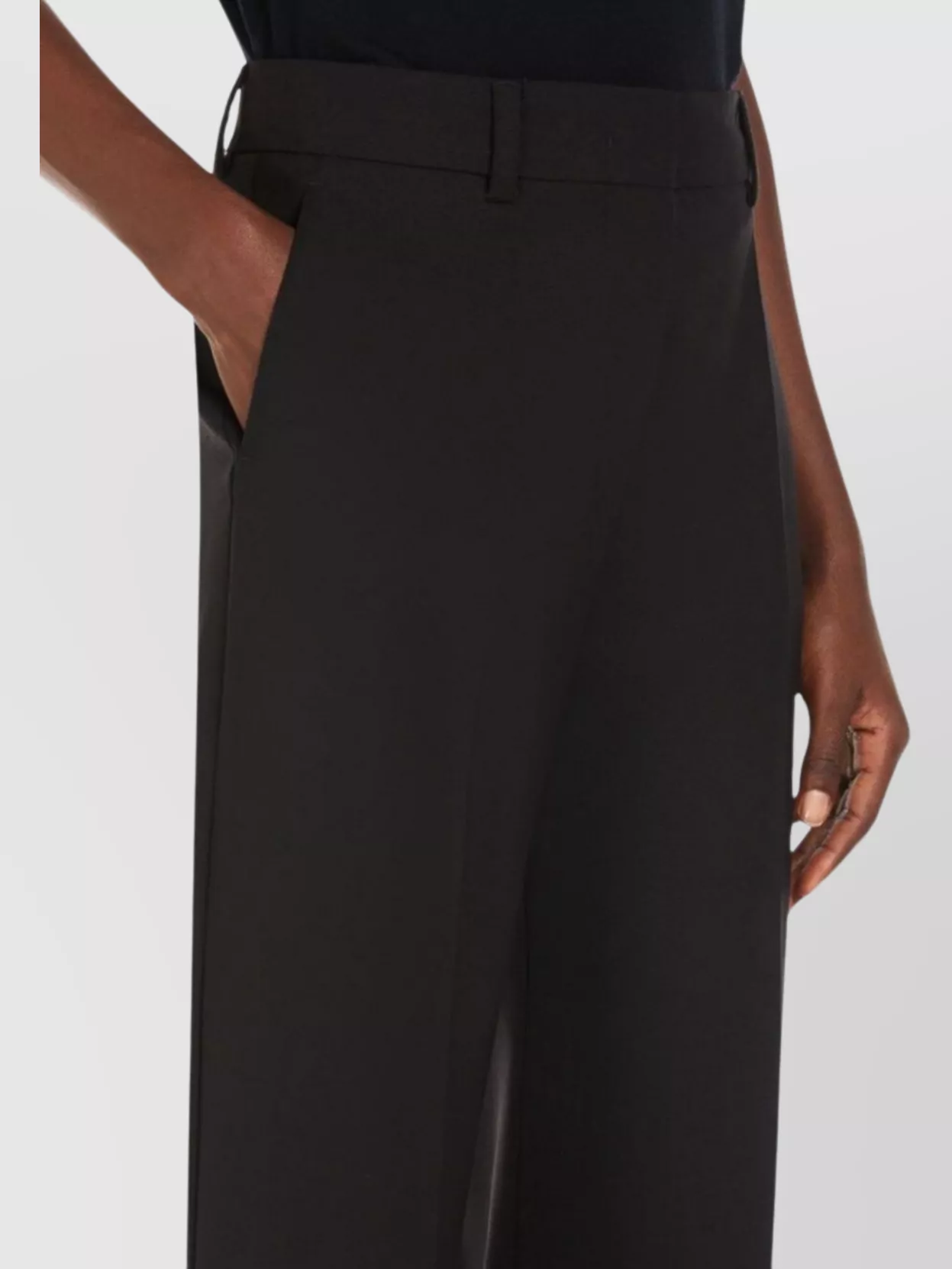 Sportmax Tailored Flare Wool Trousers With French Pockets