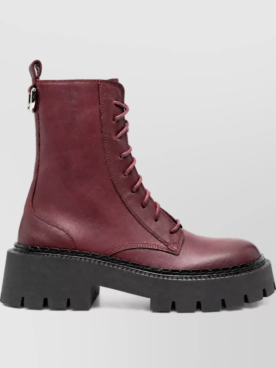 Vic Matie Ankle Boots Chunky Sole Pull Tab Design