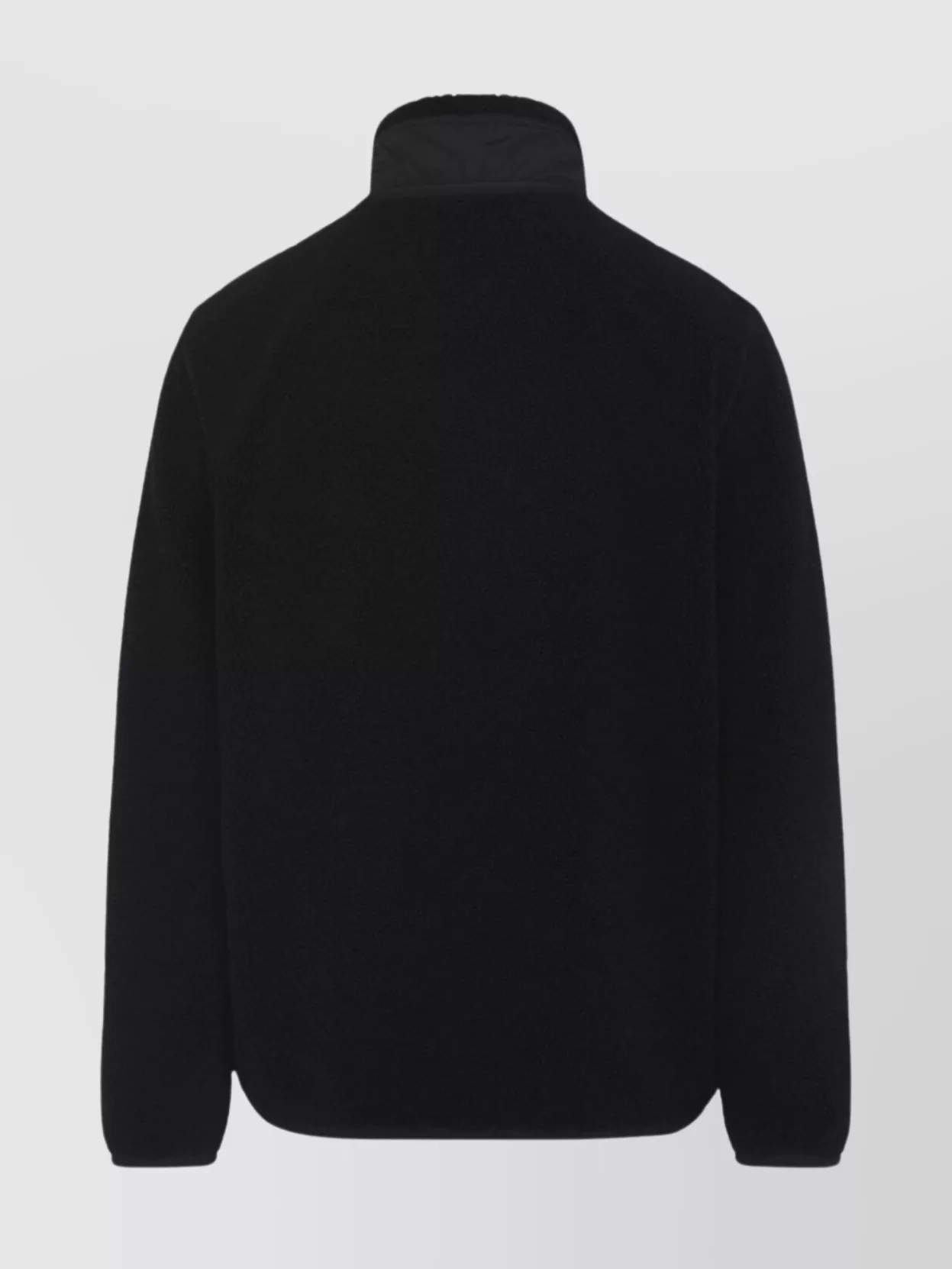 Moncler High Collar Fleece Cardigan Chest Pocket In Multi