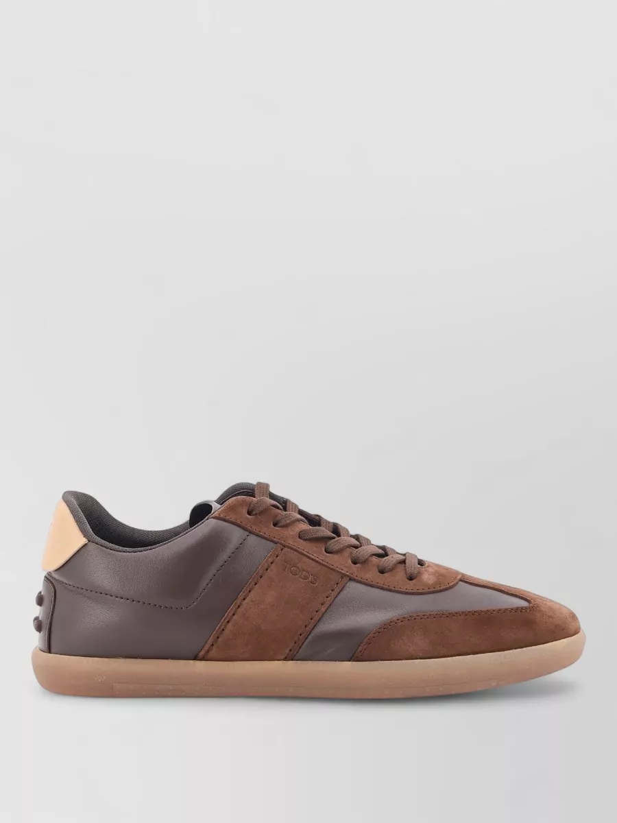Tod's leather low-top lace-up sneakers