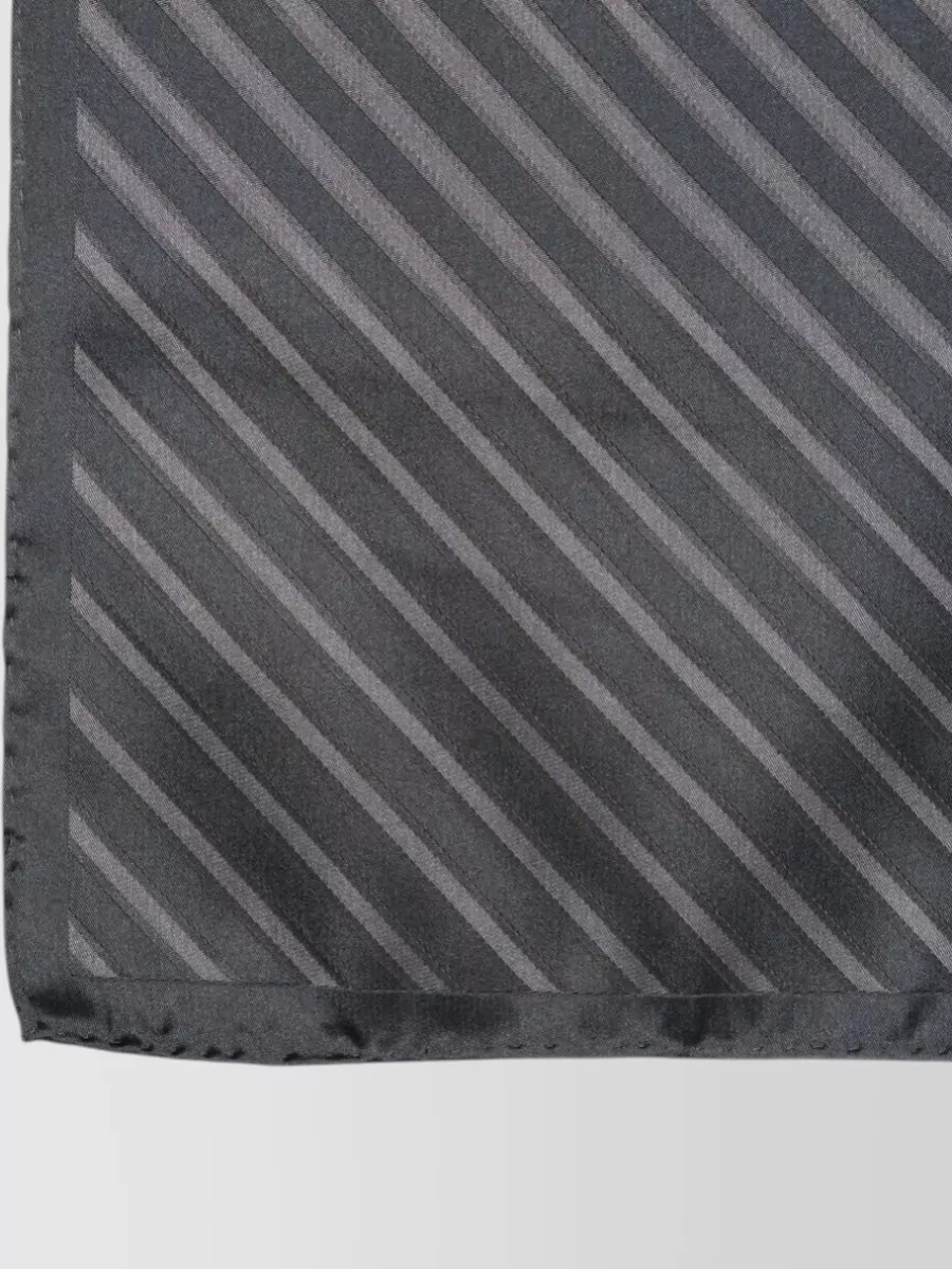 Brunello Cucinelli Silk Striped Pocket Square
