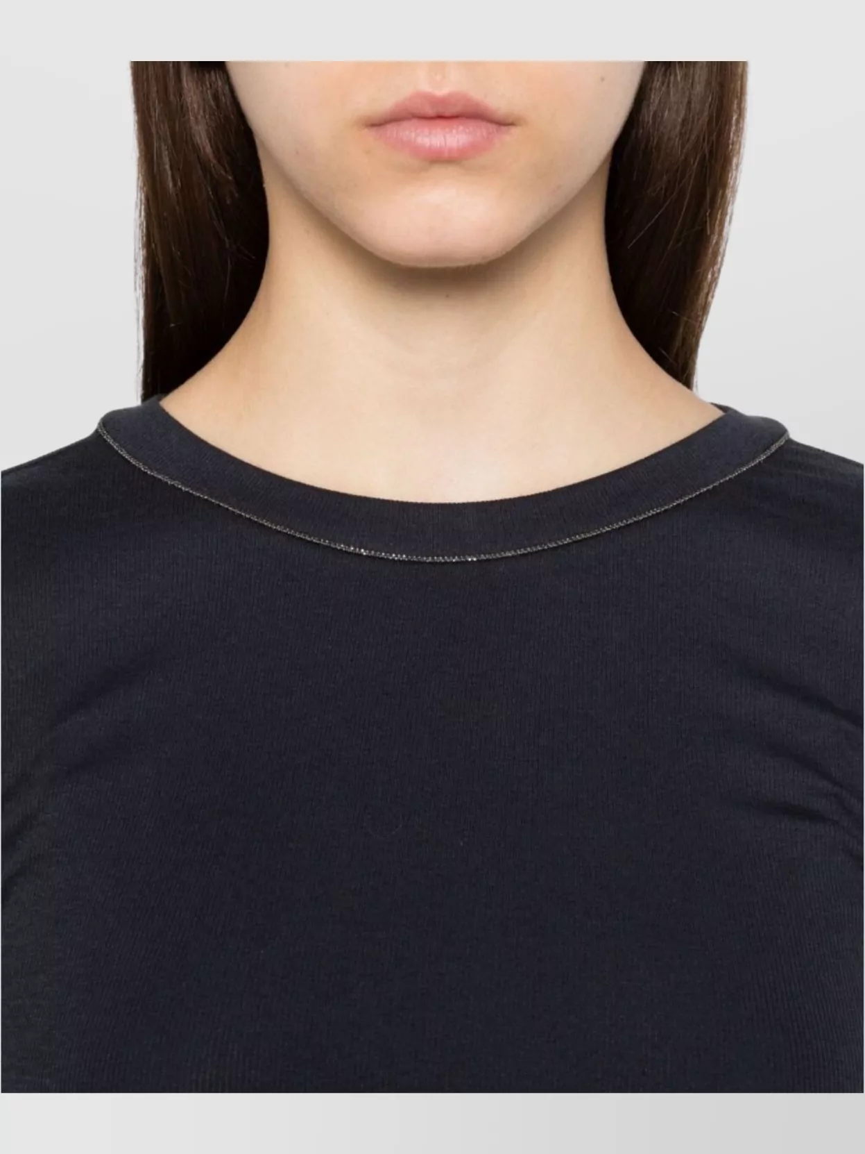 Brunello Cucinelli Embellished Crewneck Sweater With Keyhole Detail
