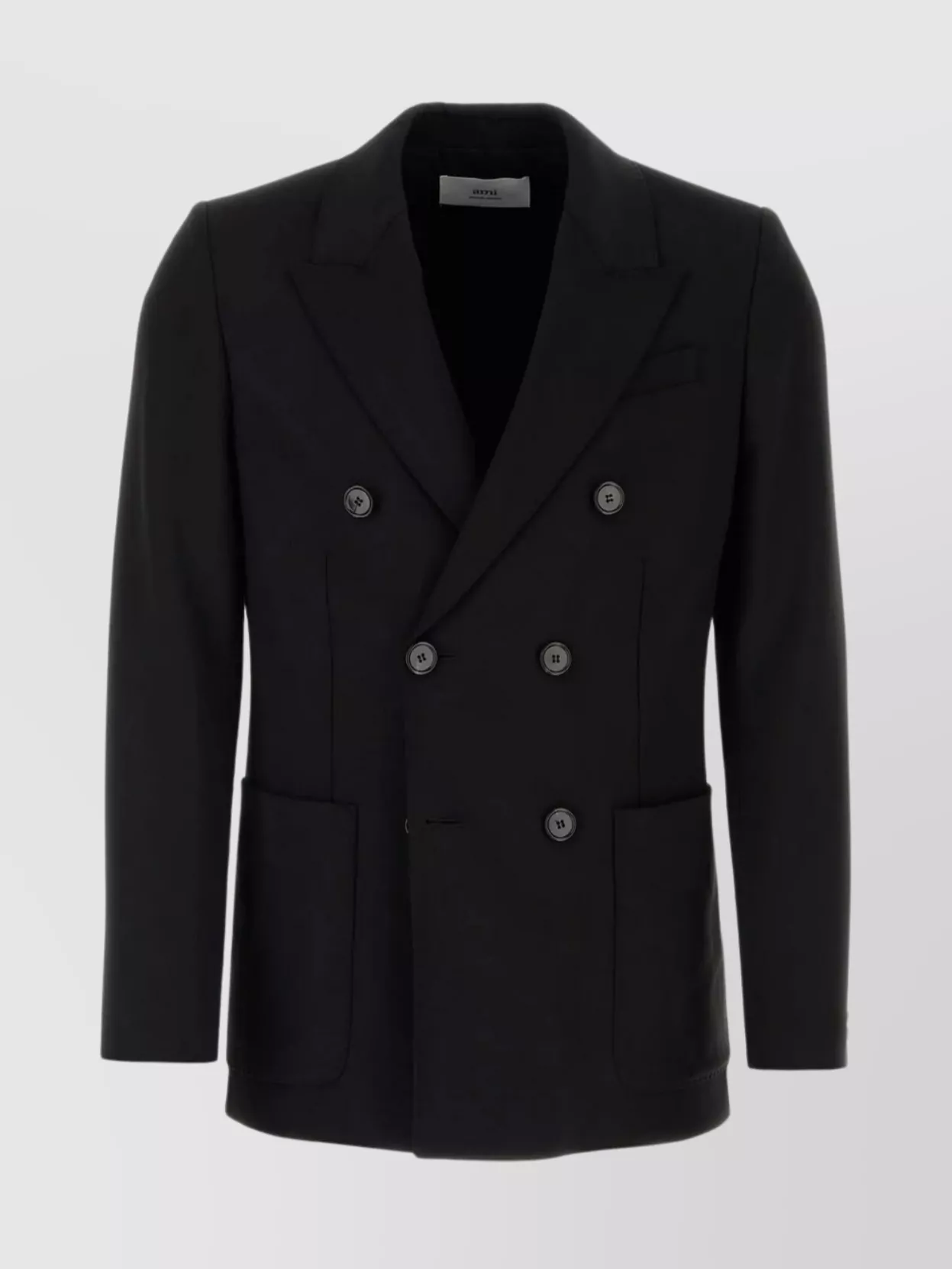 Shop Ami Alexandre Mattiussi Tailored Viscose Blend Jacket In Black