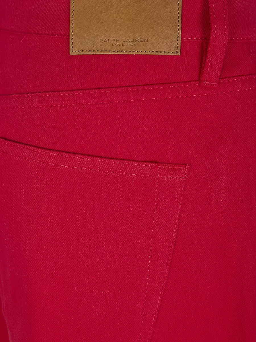 Ralph Lauren Denim High-Rise Wide-Leg Full-Length Trousers