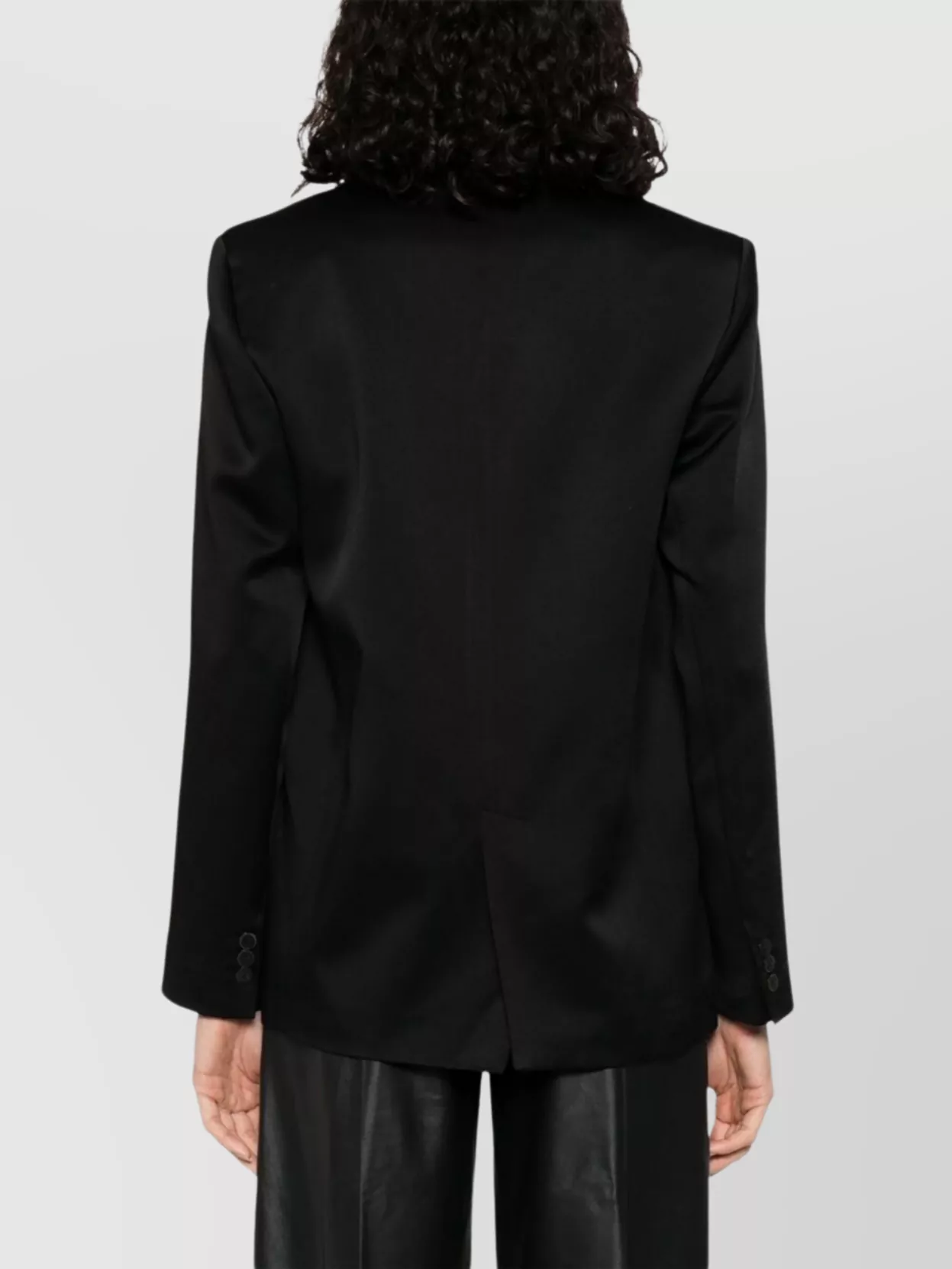 Forte Forte Single-Breasted Satin Jacket Front Pockets