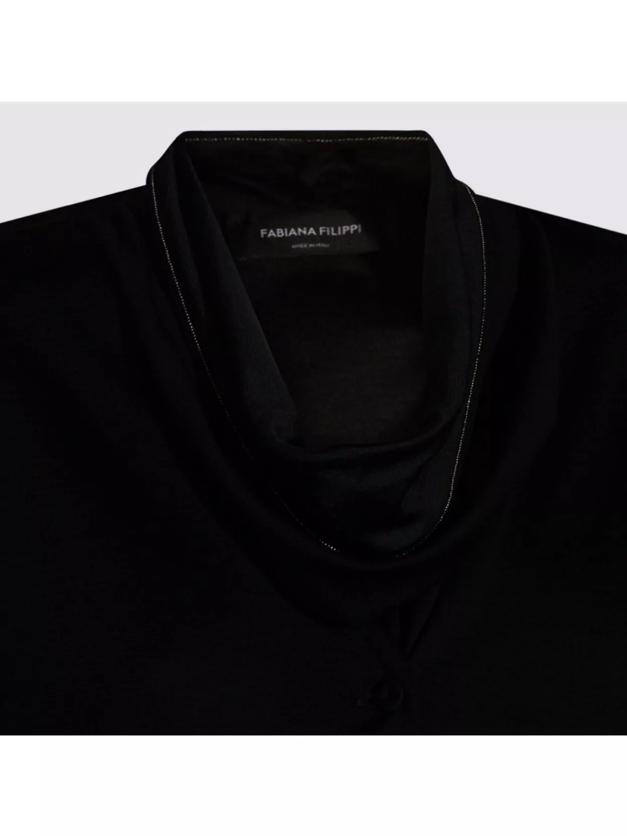 Fabiana Filippi Long Sleeve Top Draped Neckline