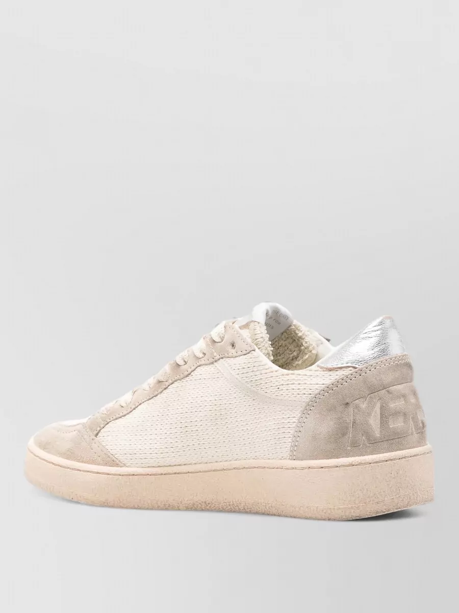 Golden Goose leather crochet low-top sneakers