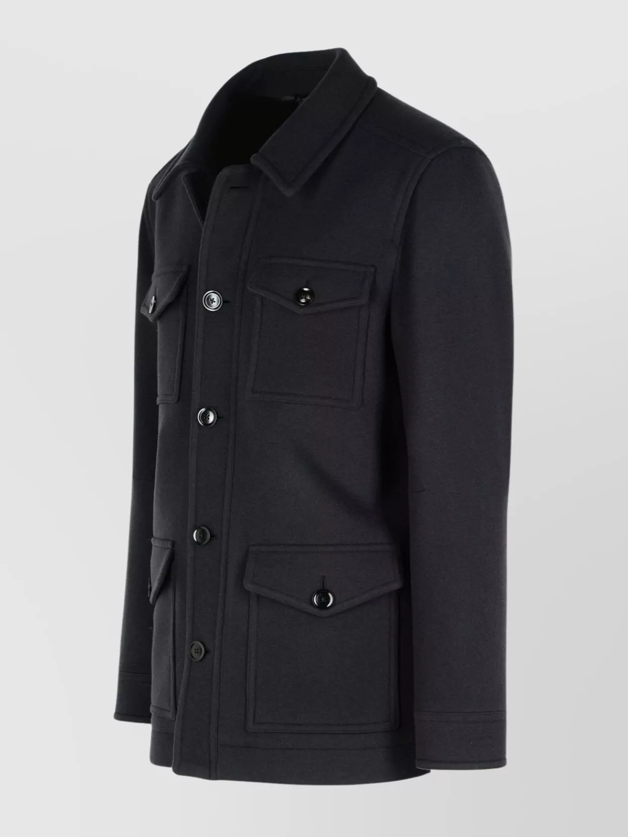 Tom Ford Wool Jacket With Flap Pockets And Long Sleeves