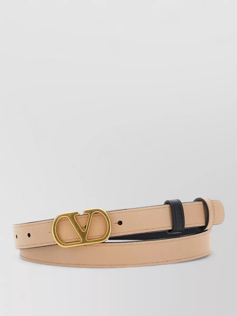Valentino Garavani Lamb Leather Reversible Belt