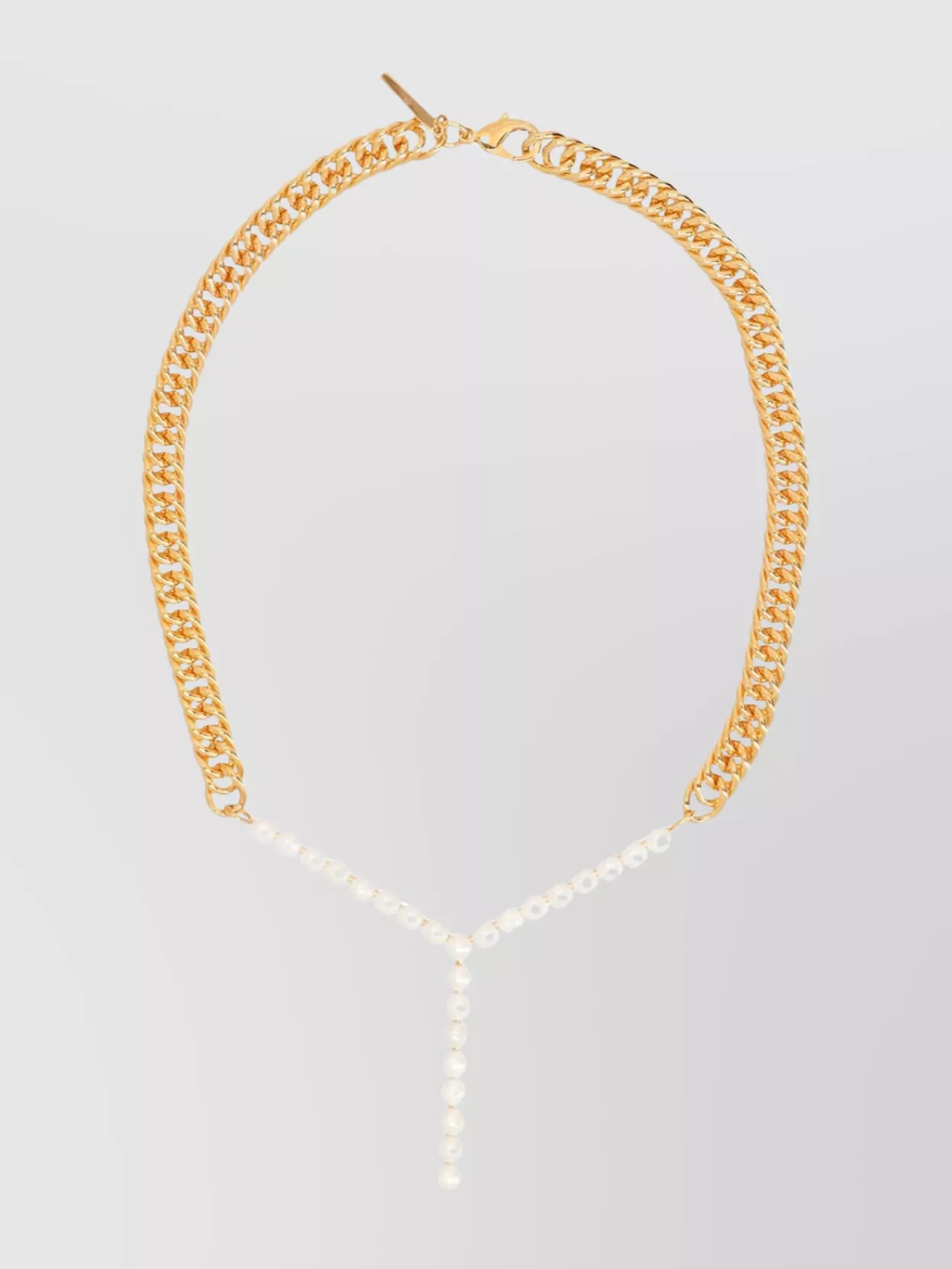 Shop Y/project Long Chain Necklace With Pearl Embellishments