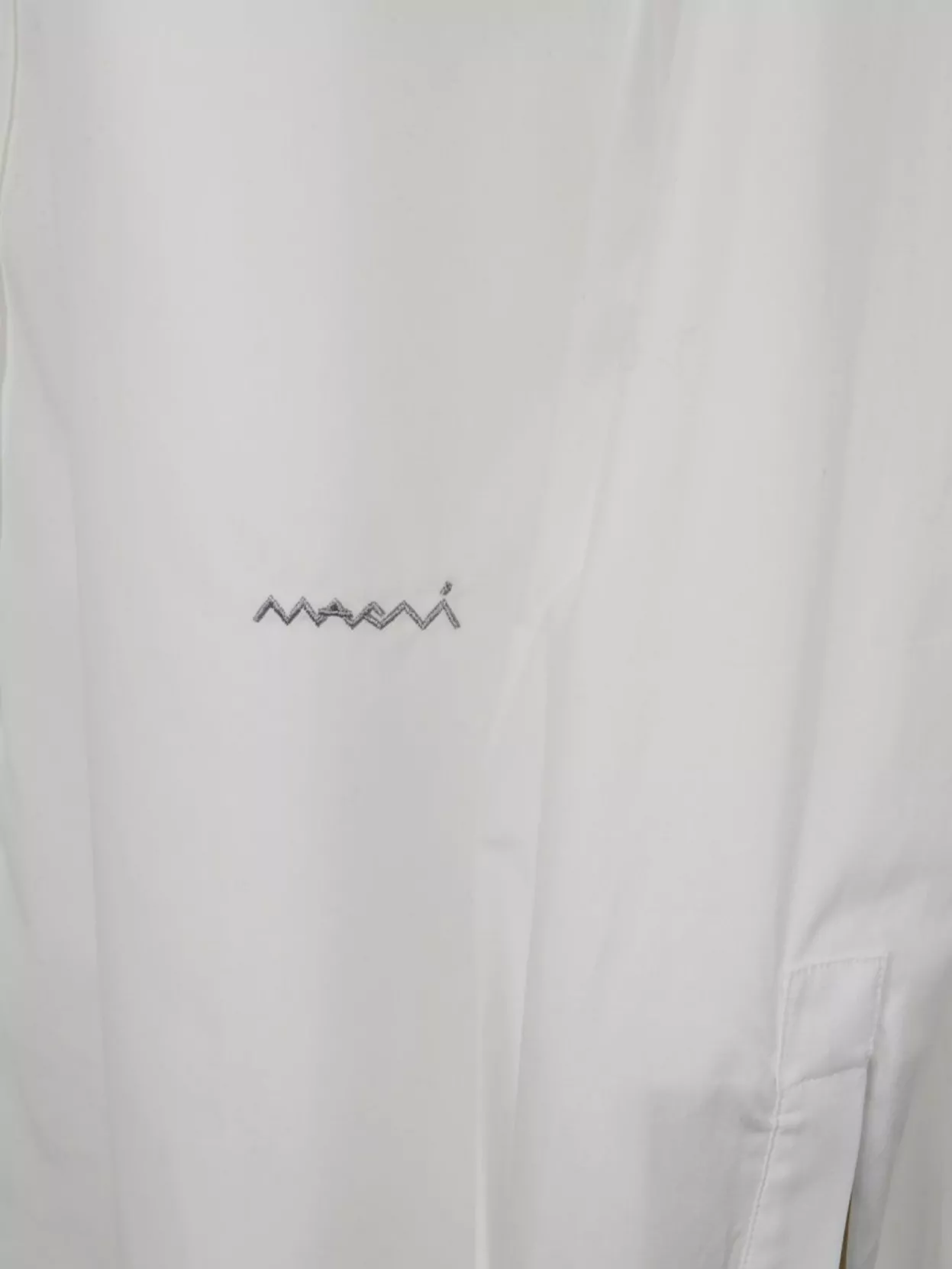 Marni Structured Collar Long Sleeve Blouse In White