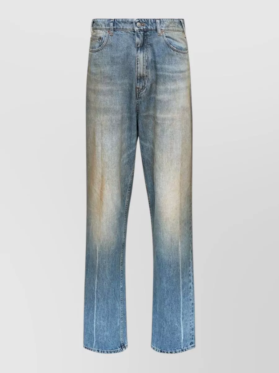 Mm6 Maison Margiela denim wide-leg straight-leg jeans