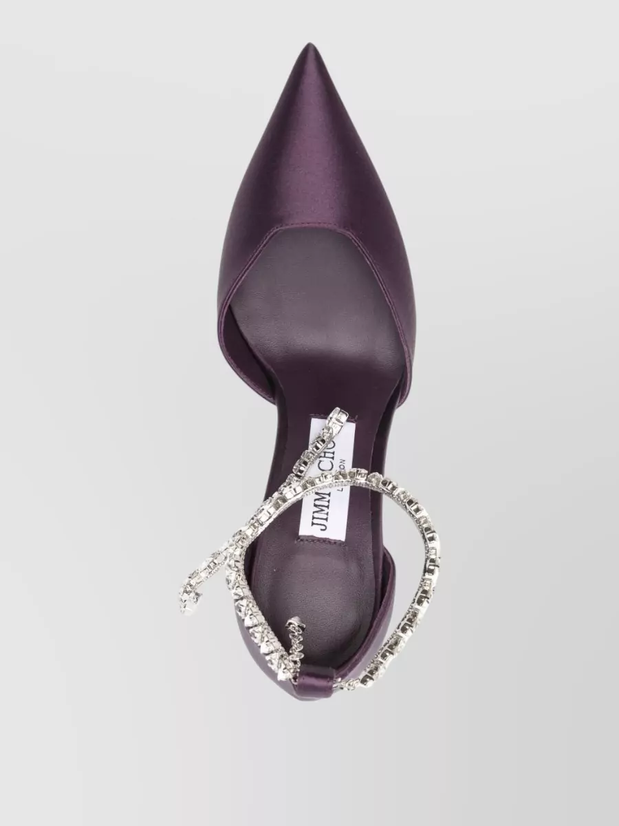 Jimmy Choo Crystal Embellished Leather Pumps