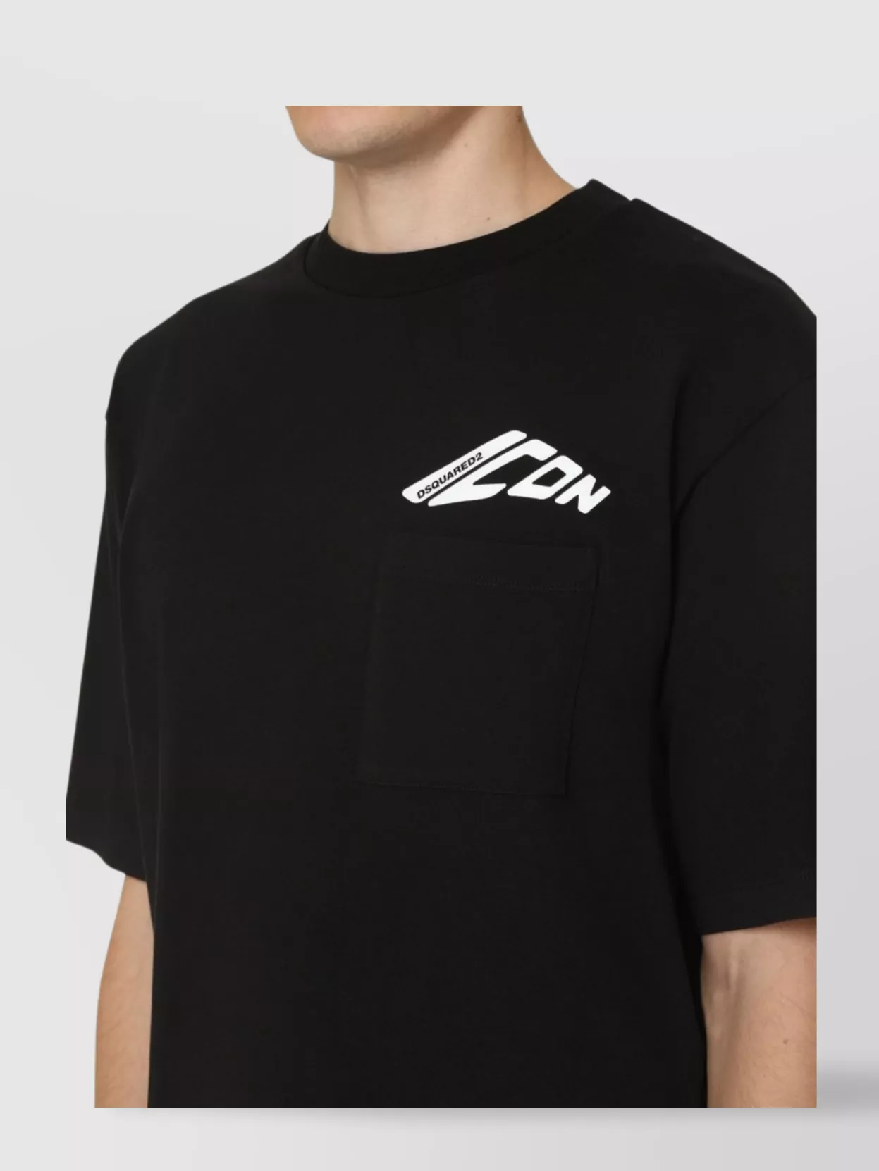 Dsquared2 Graphic Print Cotton Jersey T-shirt In Black