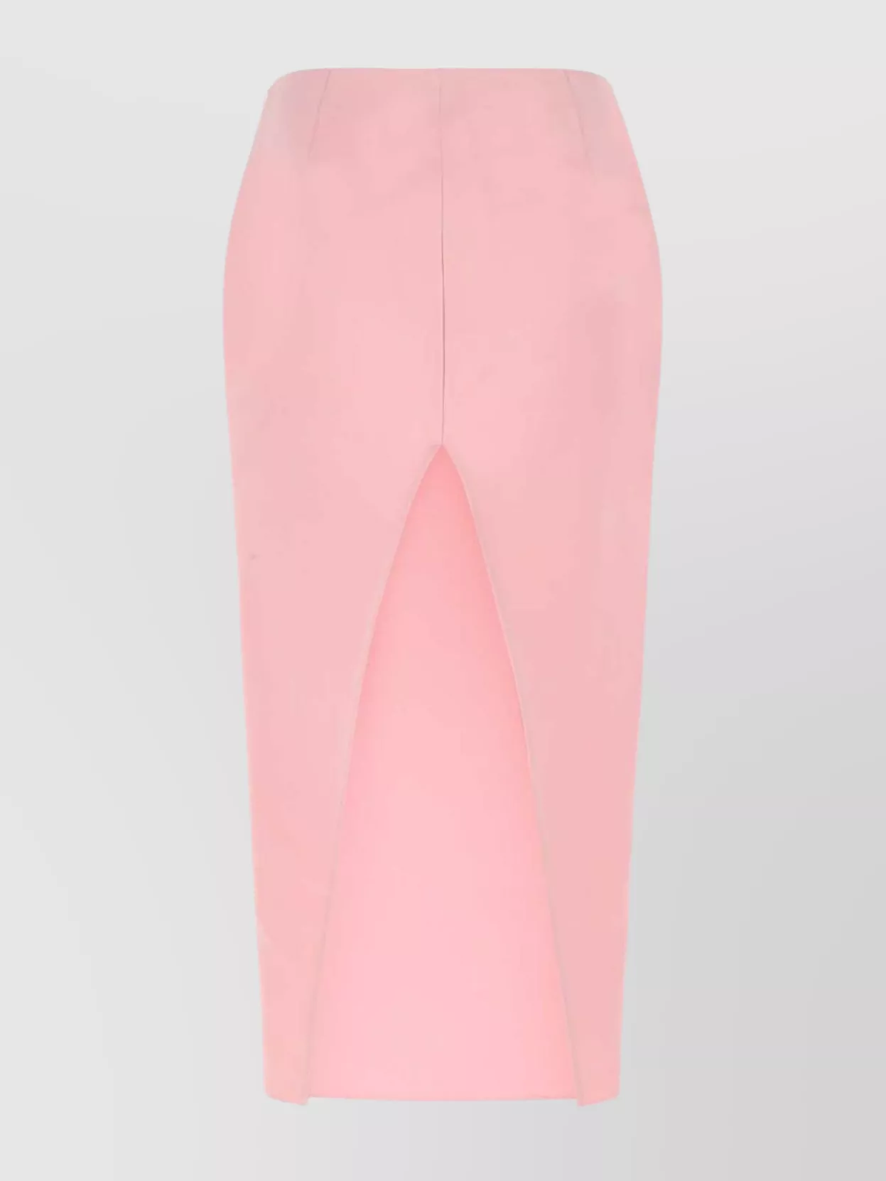 Prada Skirt Satin Back Slit High Waist Pencil Silhouette In Pink