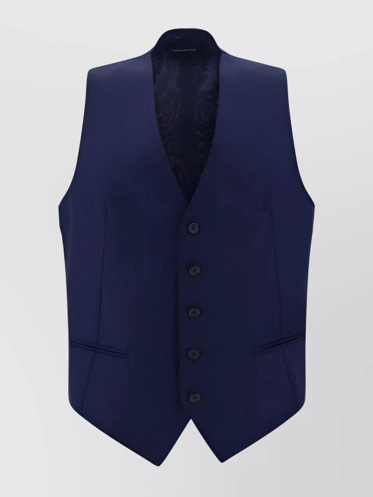 Shop Tagliatore Wool Vest Fitted V-neck Design