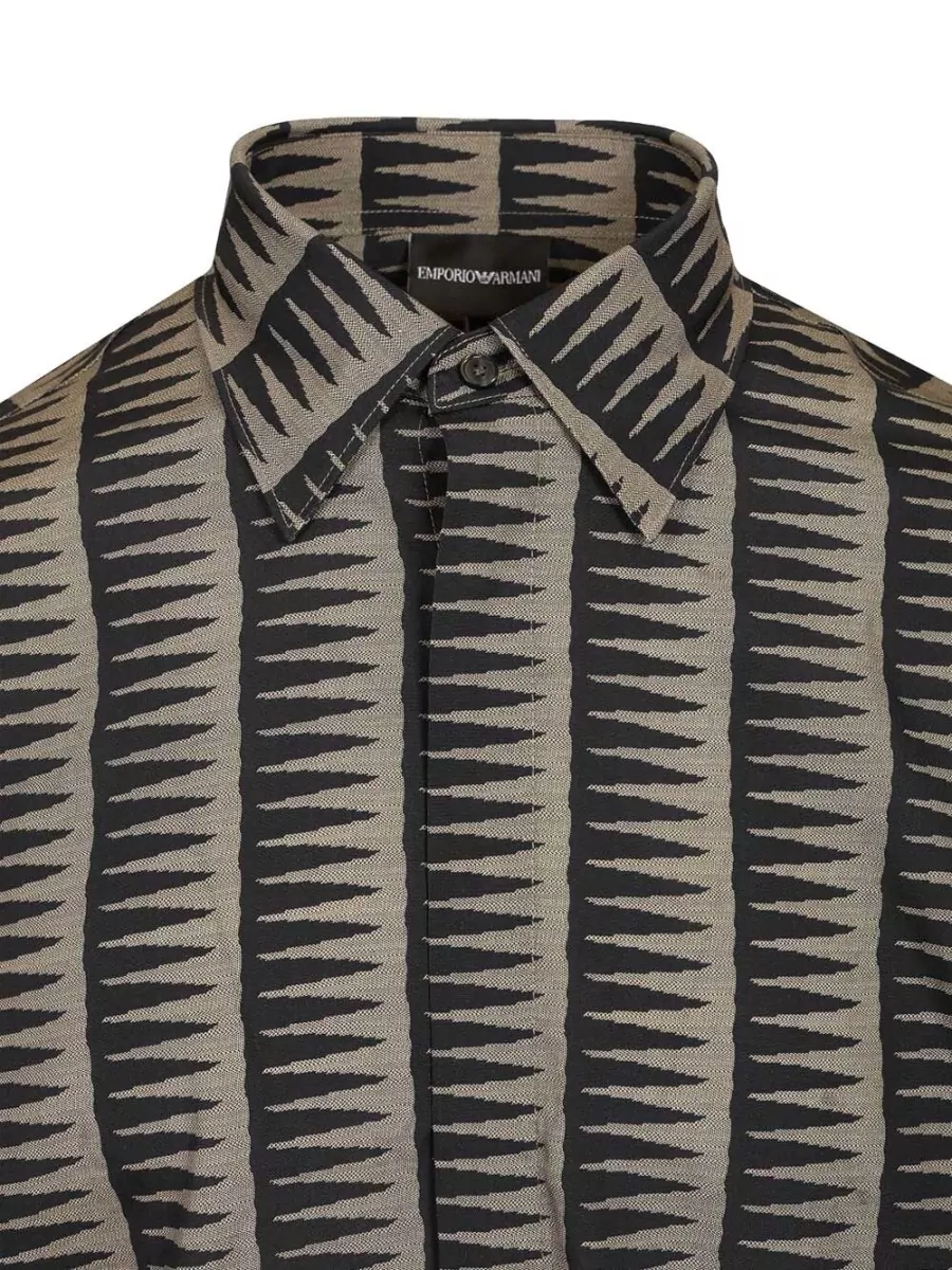 Emporio Armani Printed Long-Sleeve Shirt