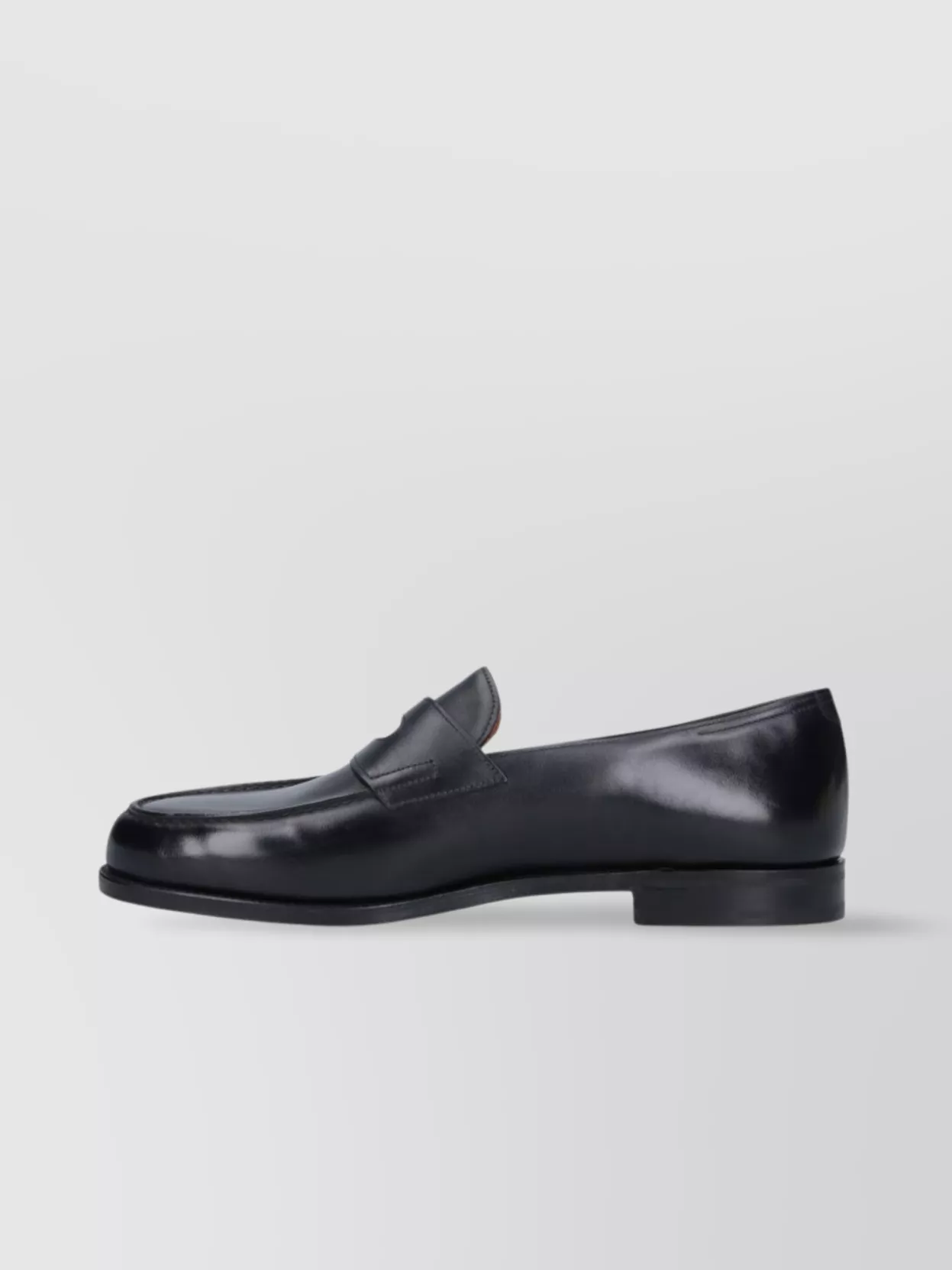 John Lobb Leather Loafers With Round Toe And Penny Strap