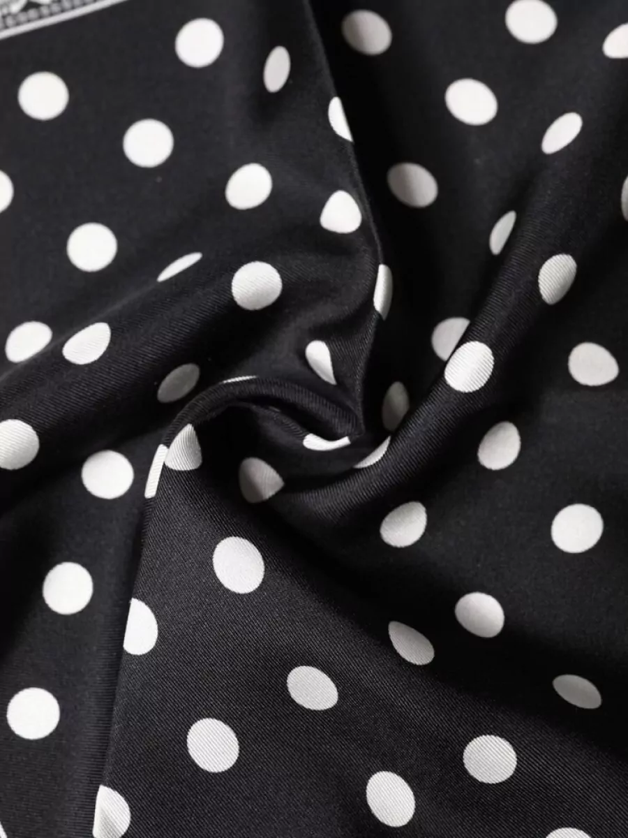 Dolce&Gabbana Silk Polka Dot Square Scarf