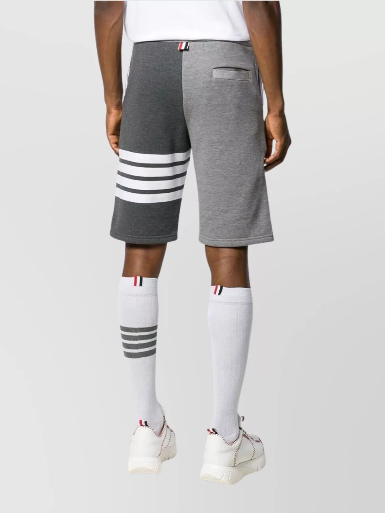Thom Browne 4-bar Striped Sports Shorts With Drawstring Waist