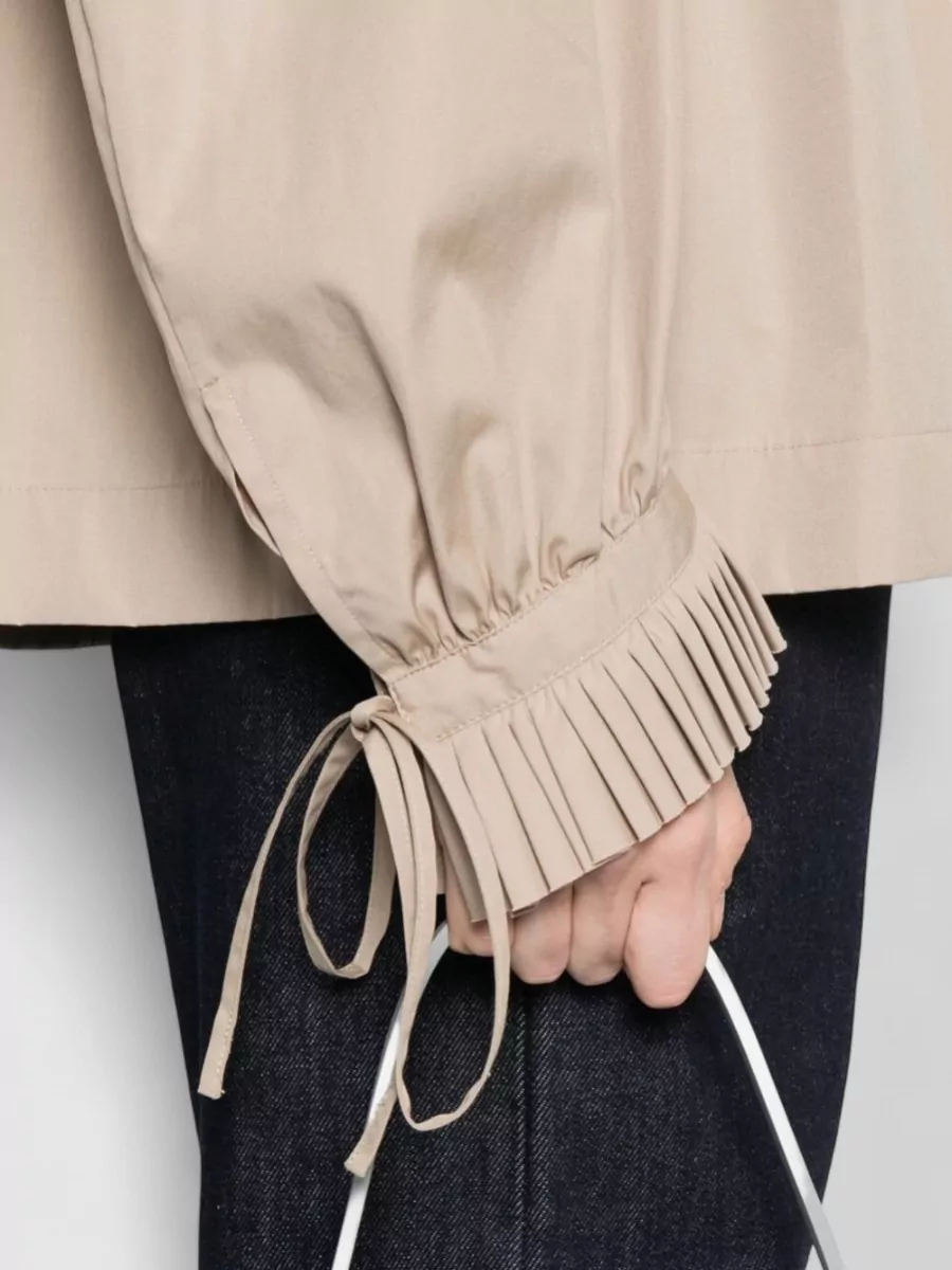 Dries Van Noten Silk Top Long Sleeves Tie Neck