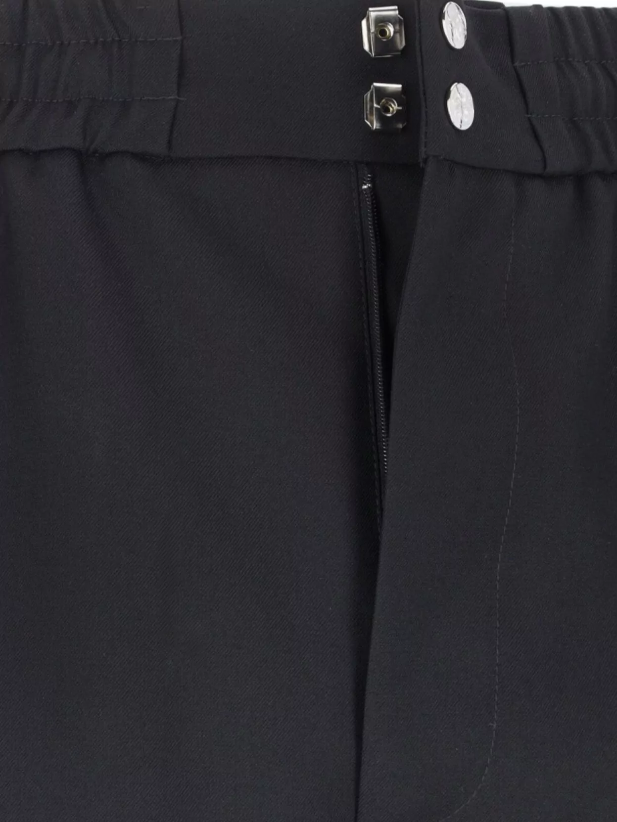 Alexander Mcqueen Straight Trousers With Elastic Cuffs And Zipper In Black
