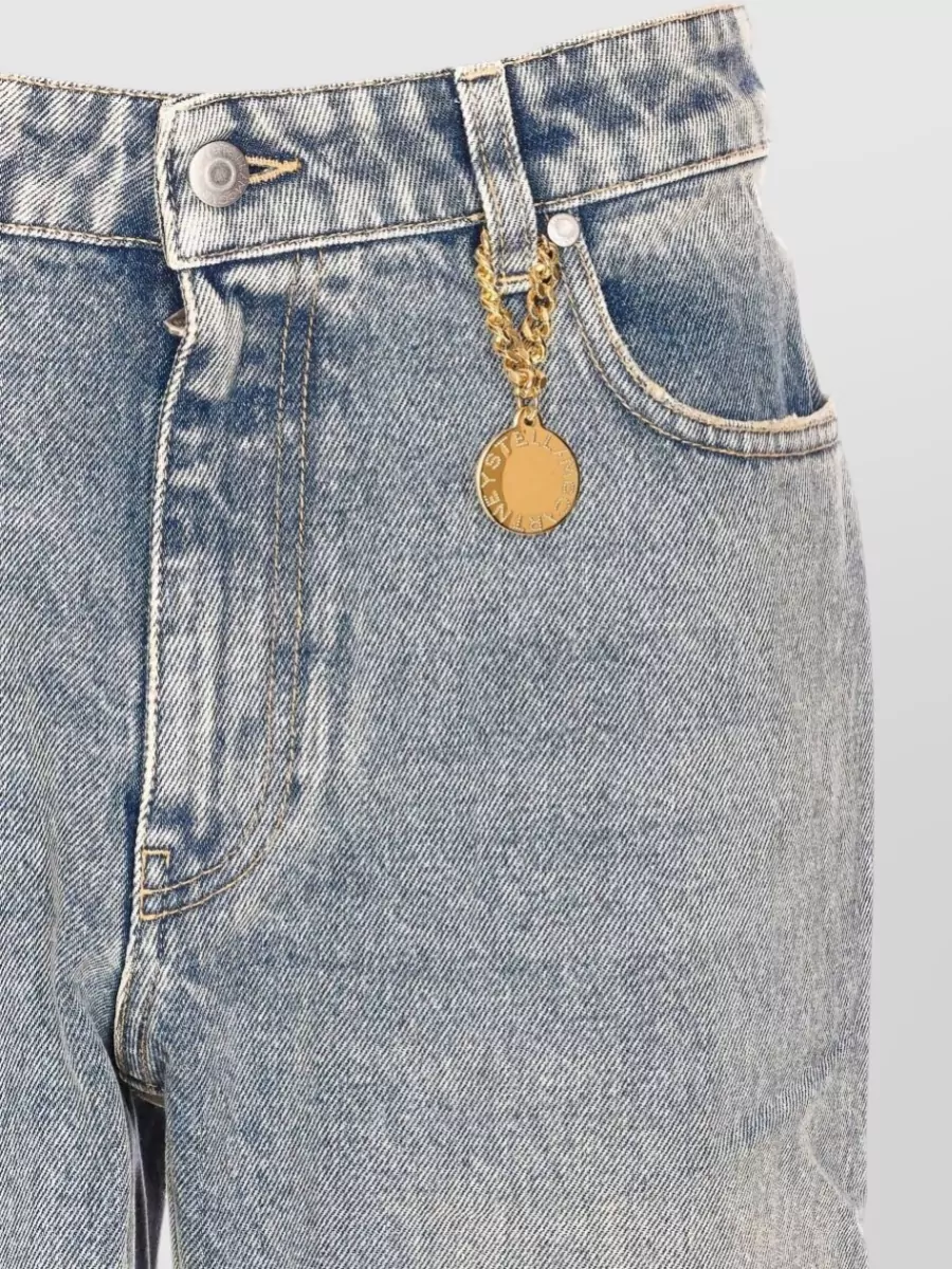 Stella Mccartney Flared Leg Denim Trousers Slim Fit